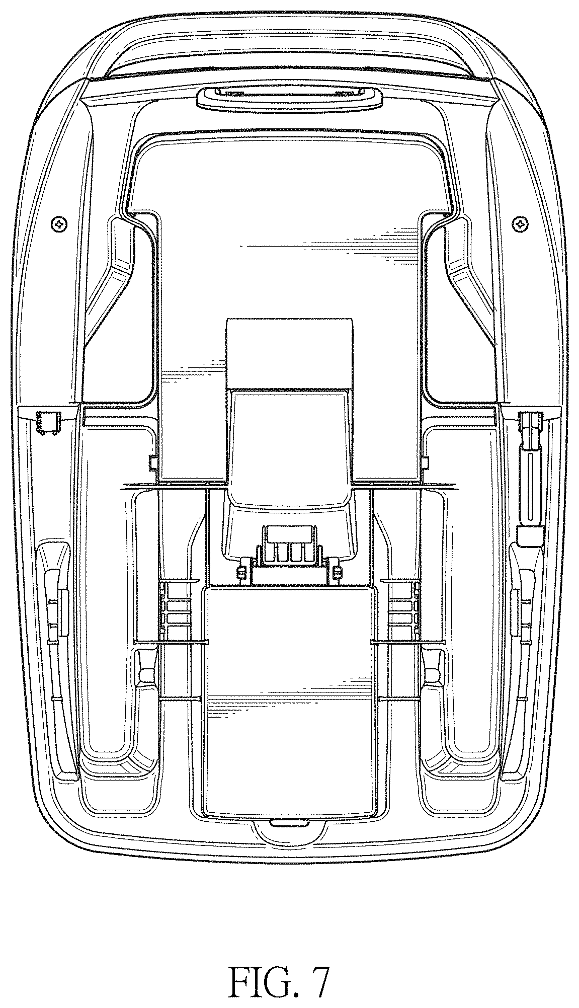 Patent USD1000847 Figure 5 – Base for a child safety seat