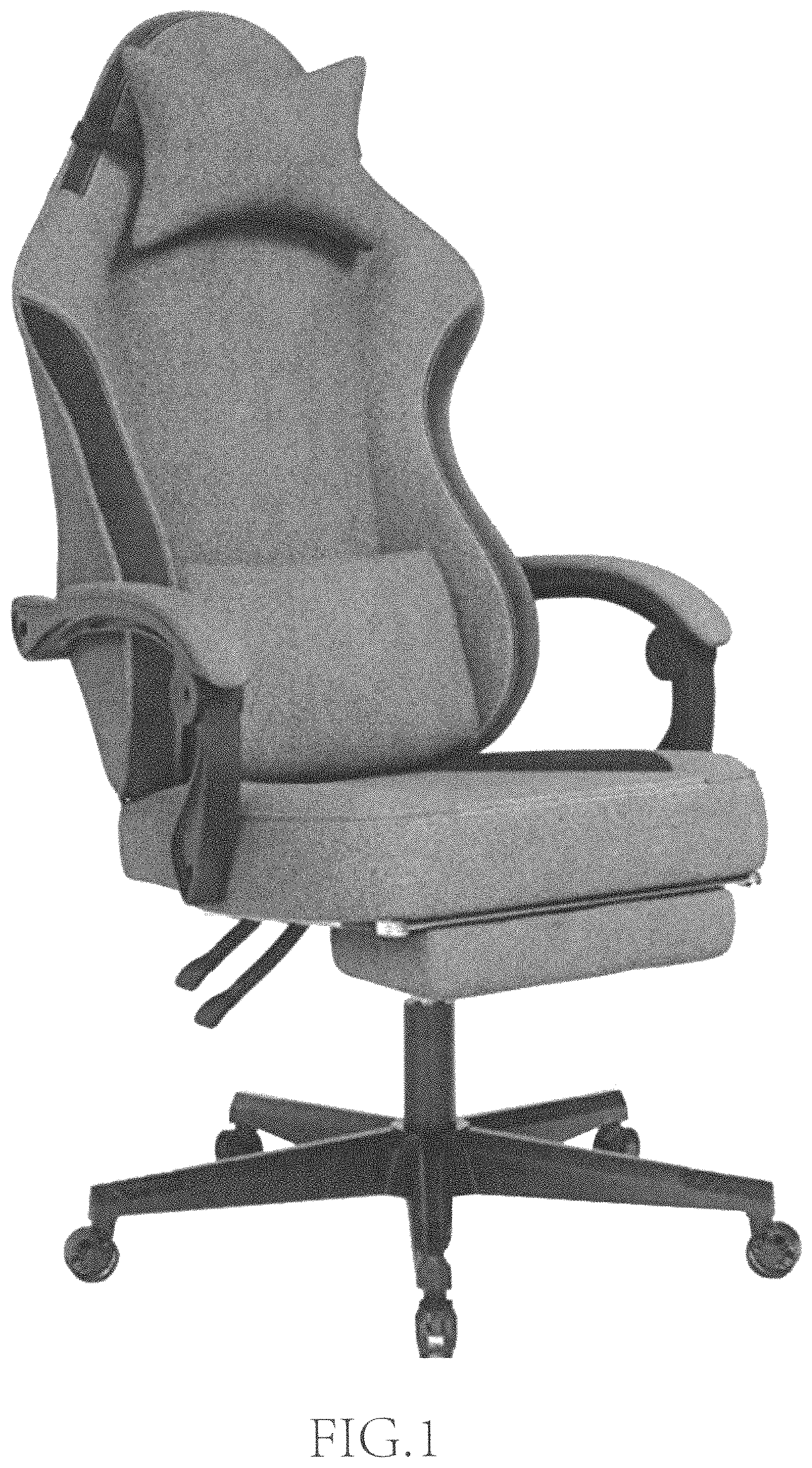 Patent USD1000851 Figure 1 – Gaming chair