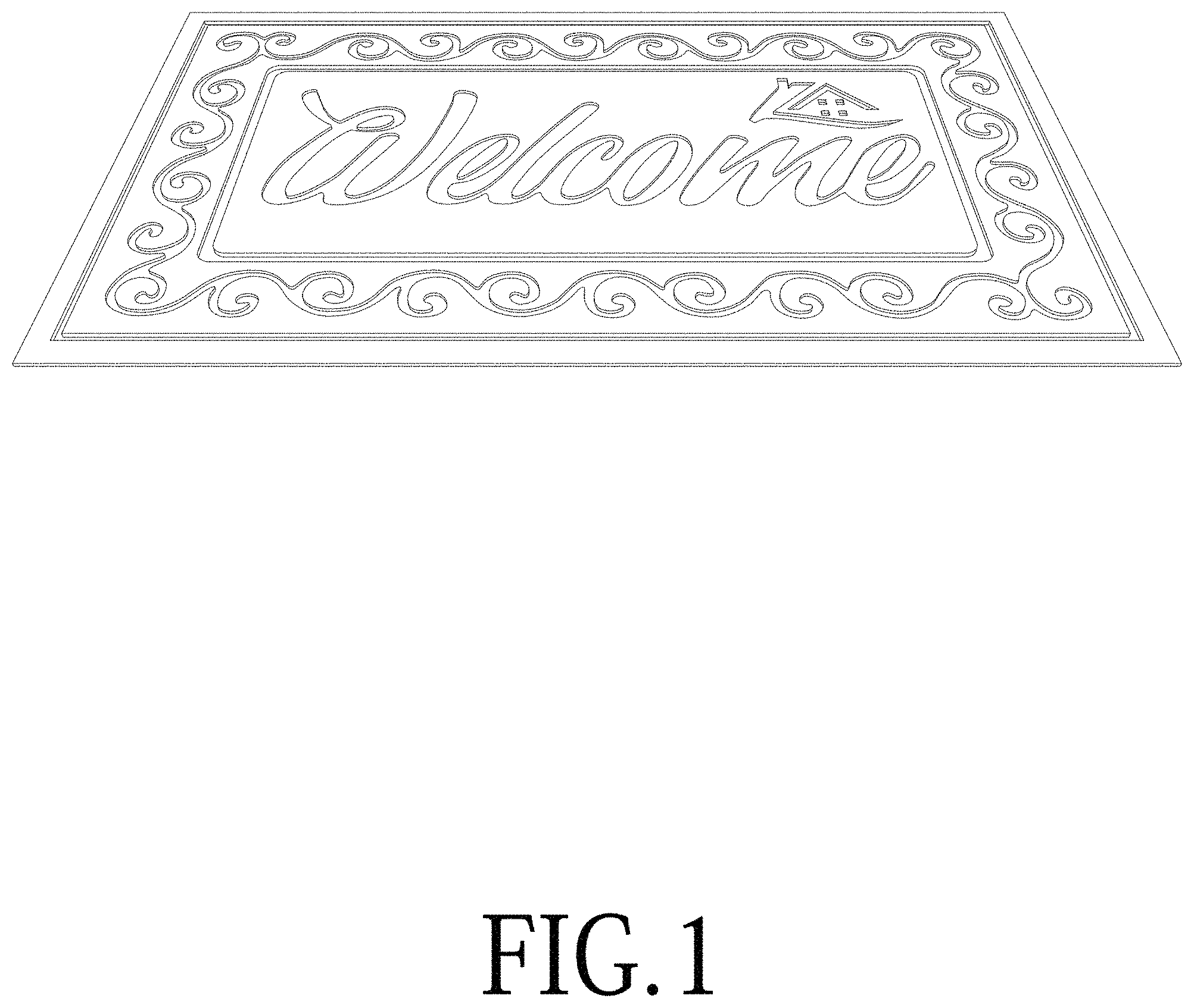 Patent USD1000872 Figure 1 – Floor mat