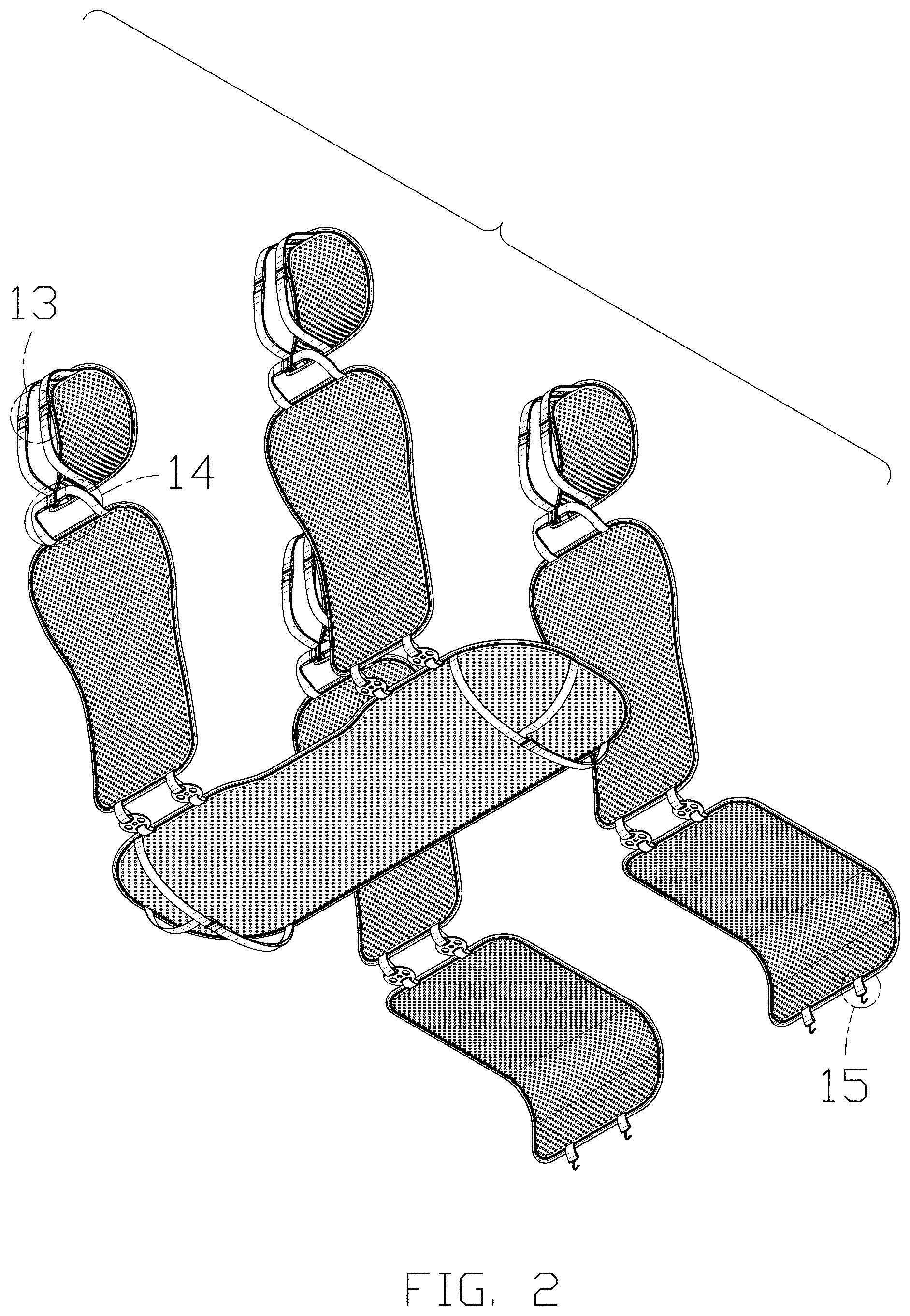 Patent USD1000874 Figure 2 – Car seat cover