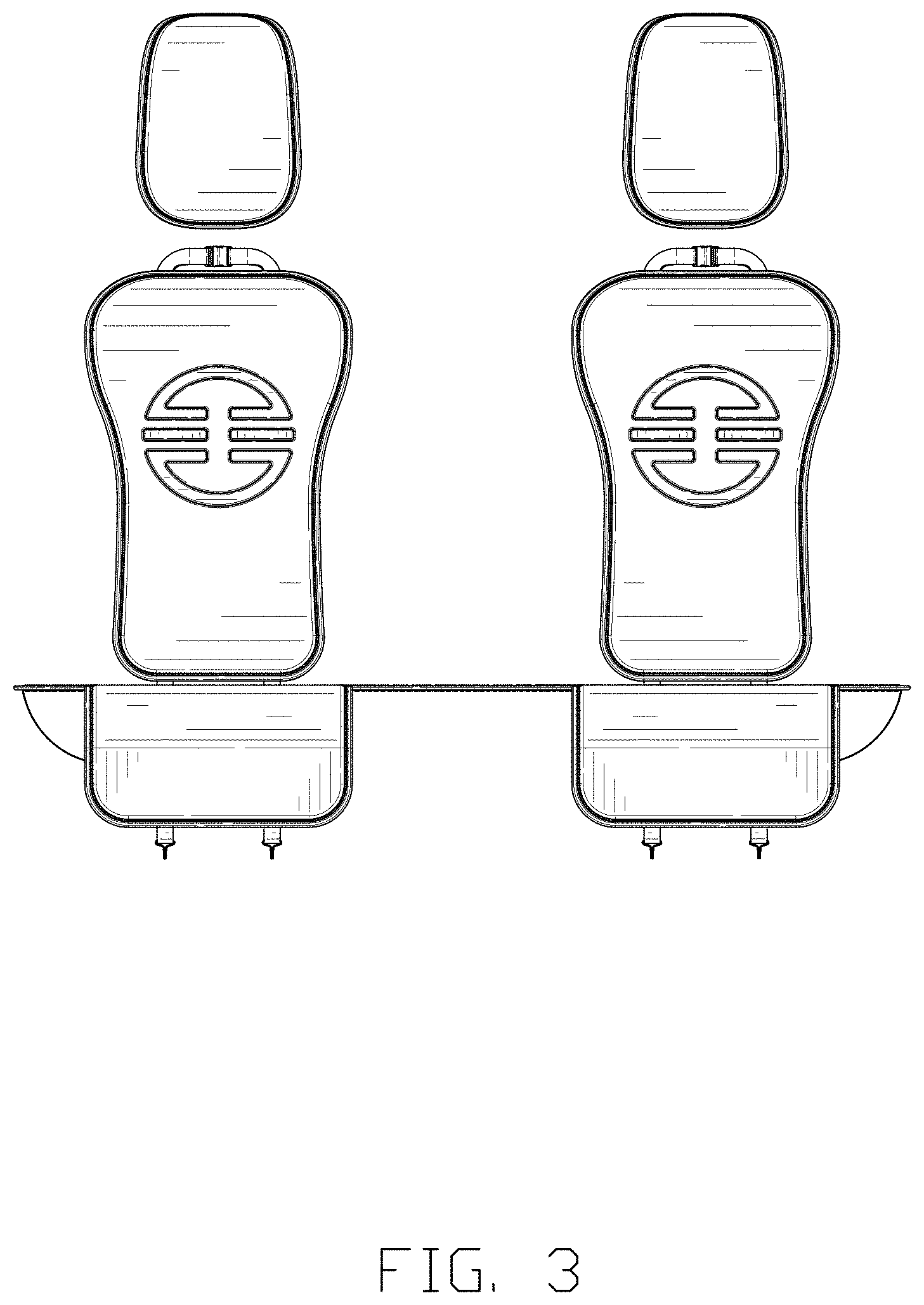 Patent USD1000874 Figure 3 – Car seat cover