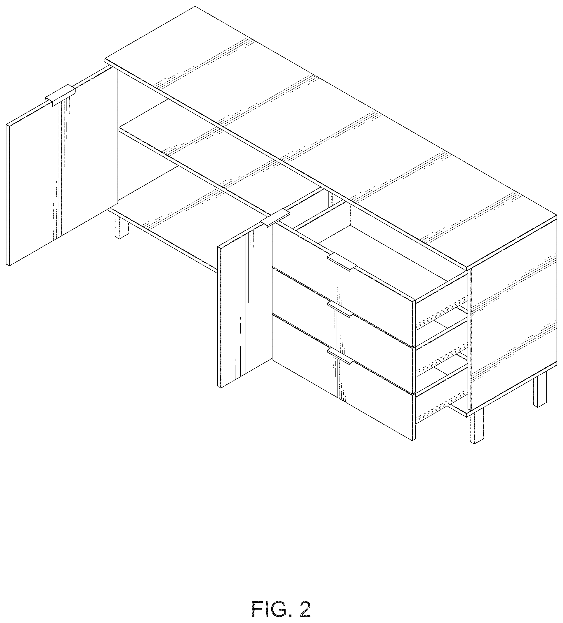 Patent USD1000876 Figure 2 – Sideboard