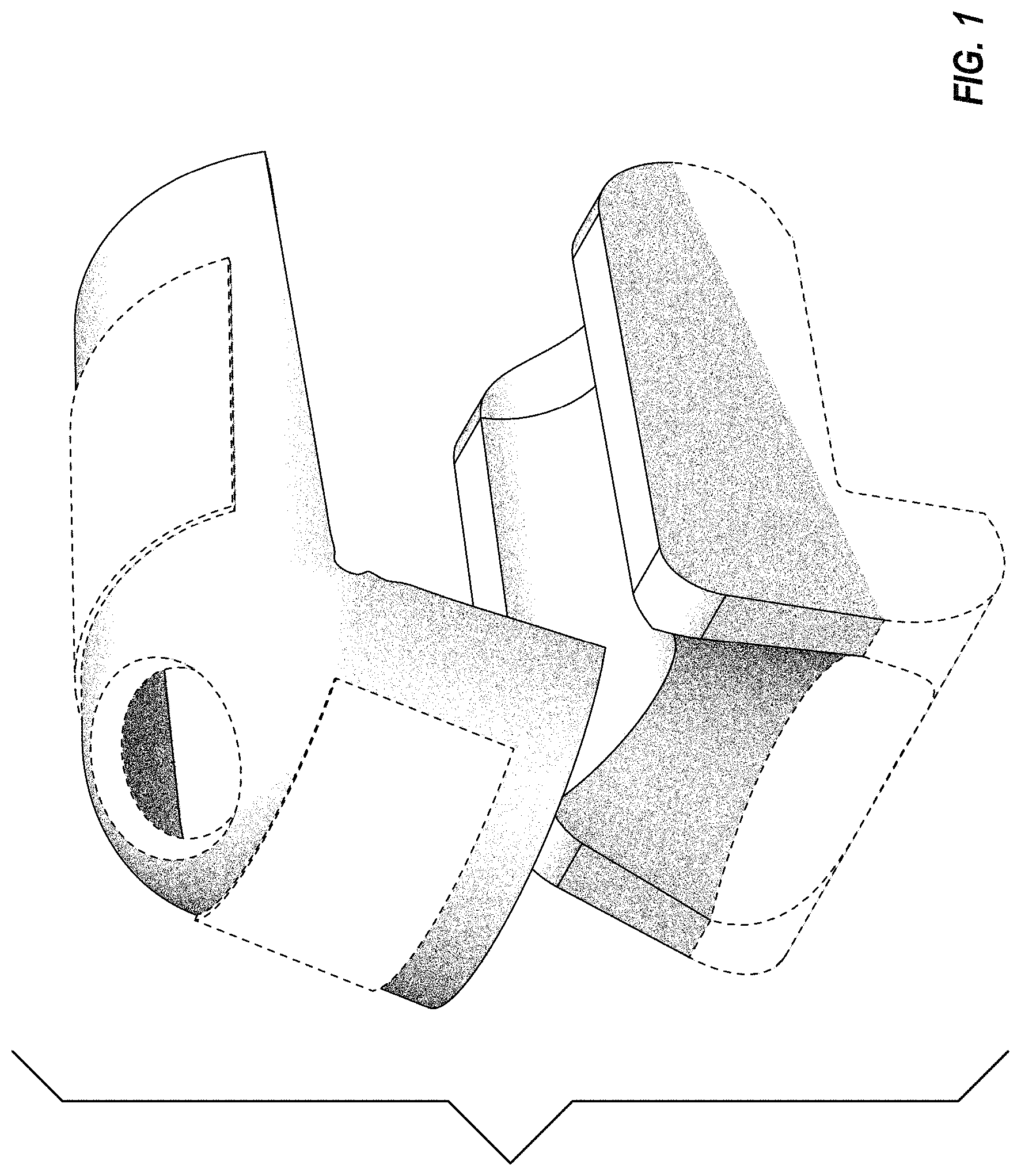 Patent USD1000881 Figure 1 – Arm positioning cradle assembly