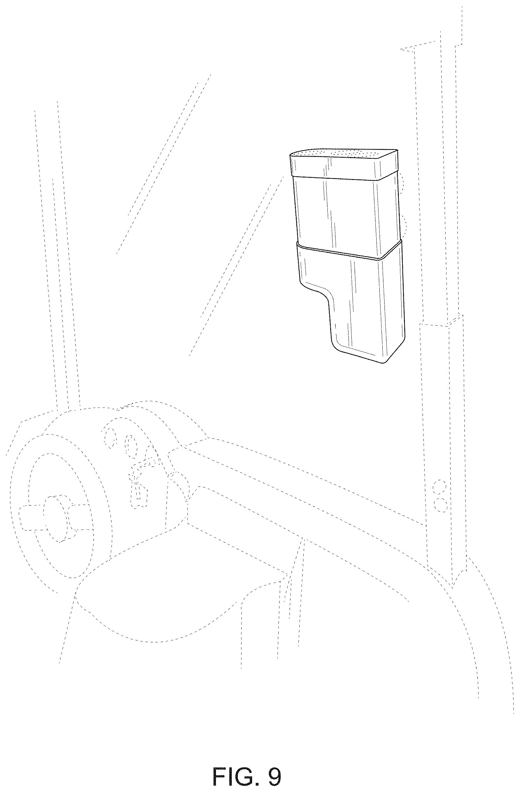 Patent USD1000883 Figure 9 – Liquid and cup dispenser