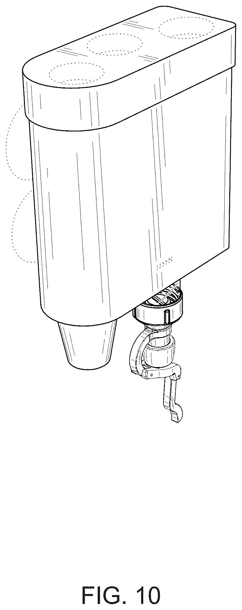 Patent USD1000883 Figure 10 – Liquid and cup dispenser