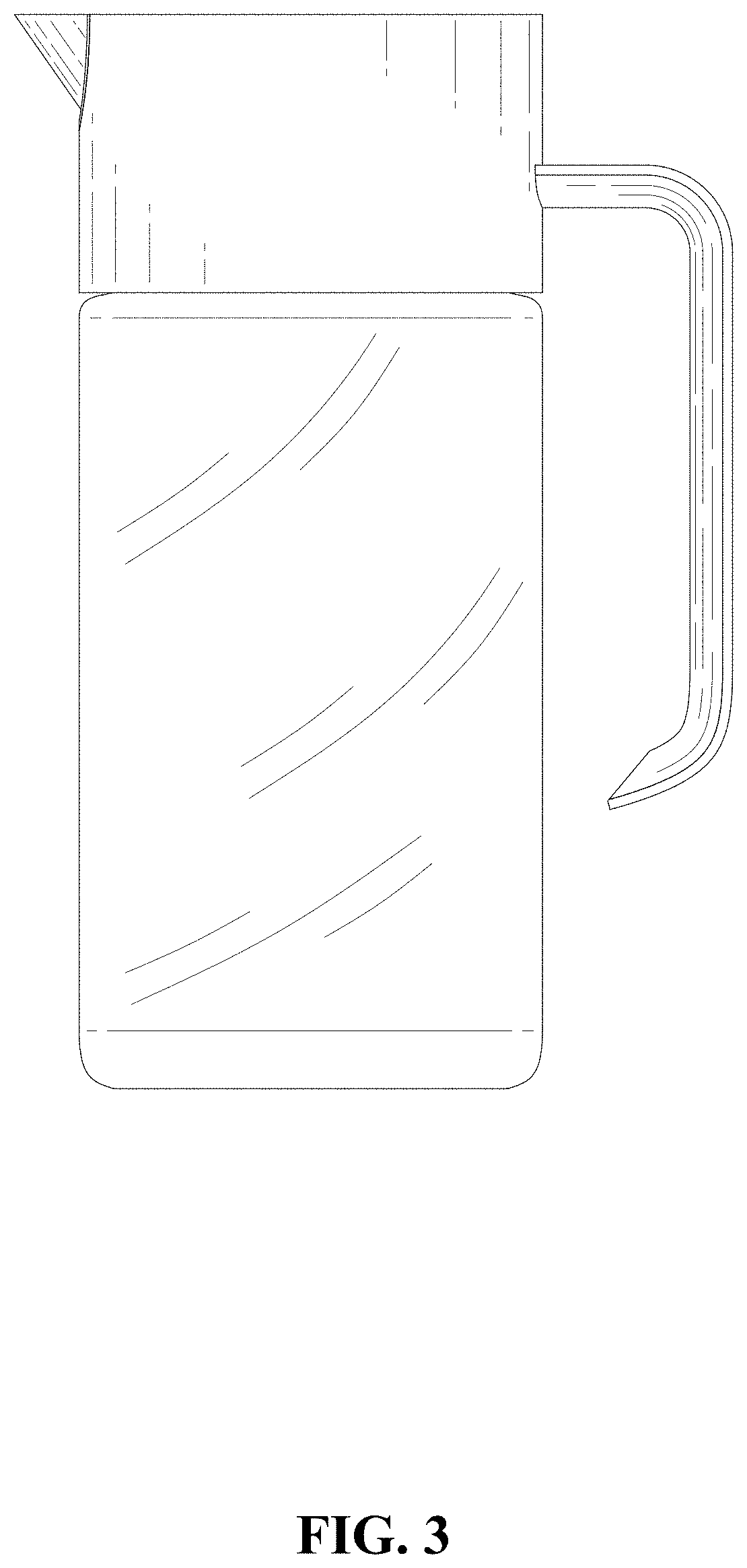 Patent USD1000886 Figure 3 – Snap fastener oil pitcher