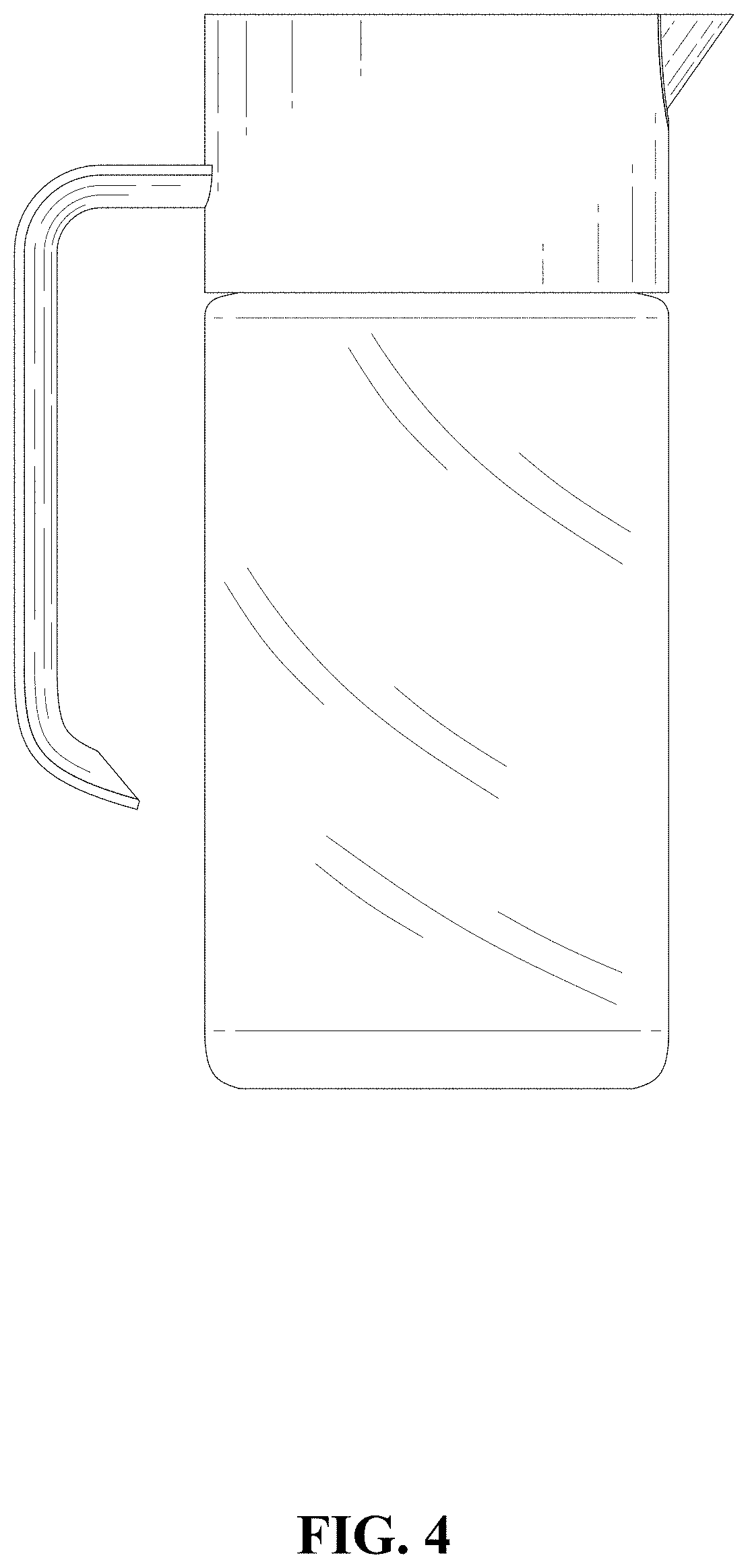 Patent USD1000886 Figure 4 – Snap fastener oil pitcher