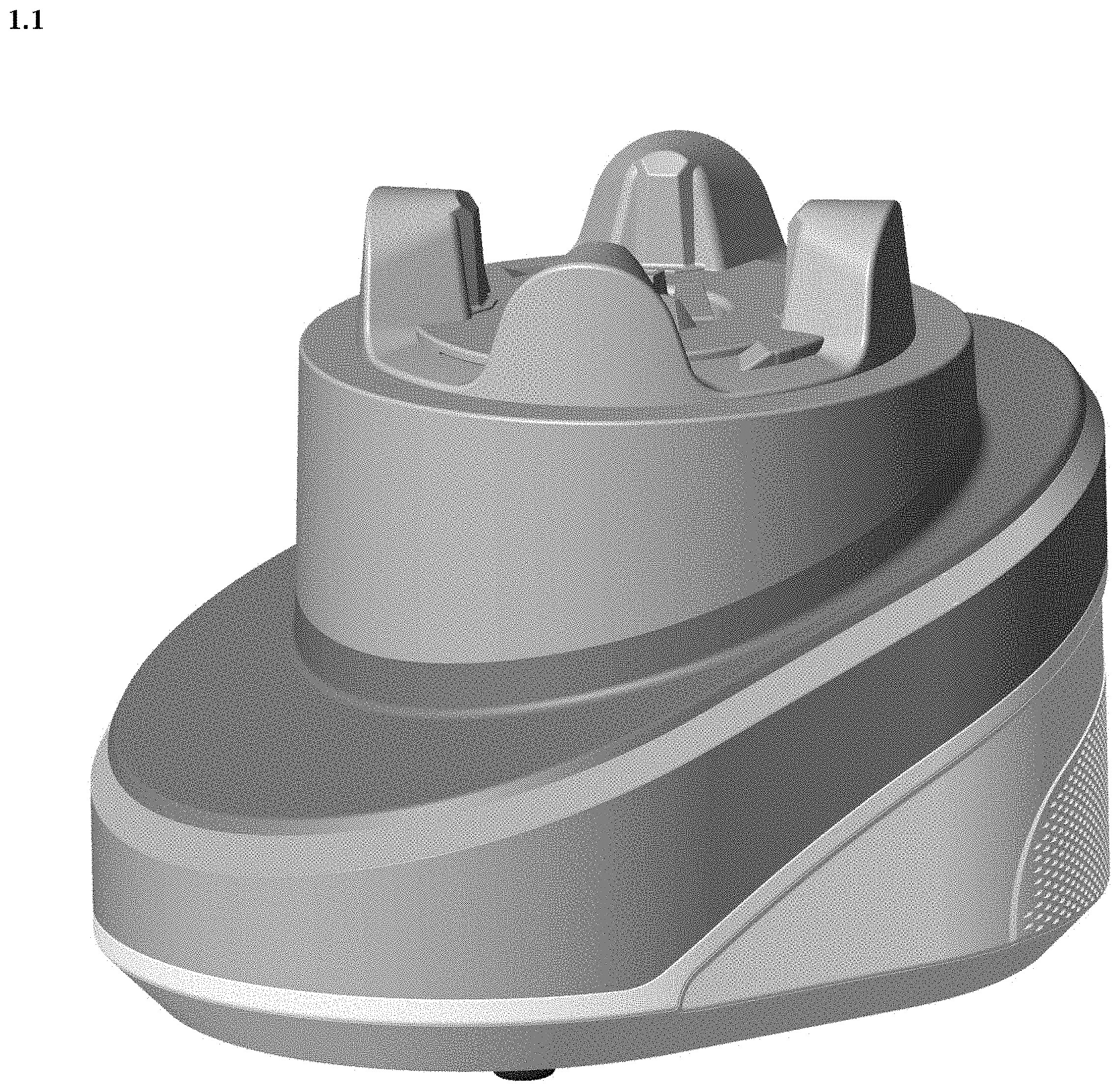 Patent USD1000895 Figure 1 – Base for a food processing appliance