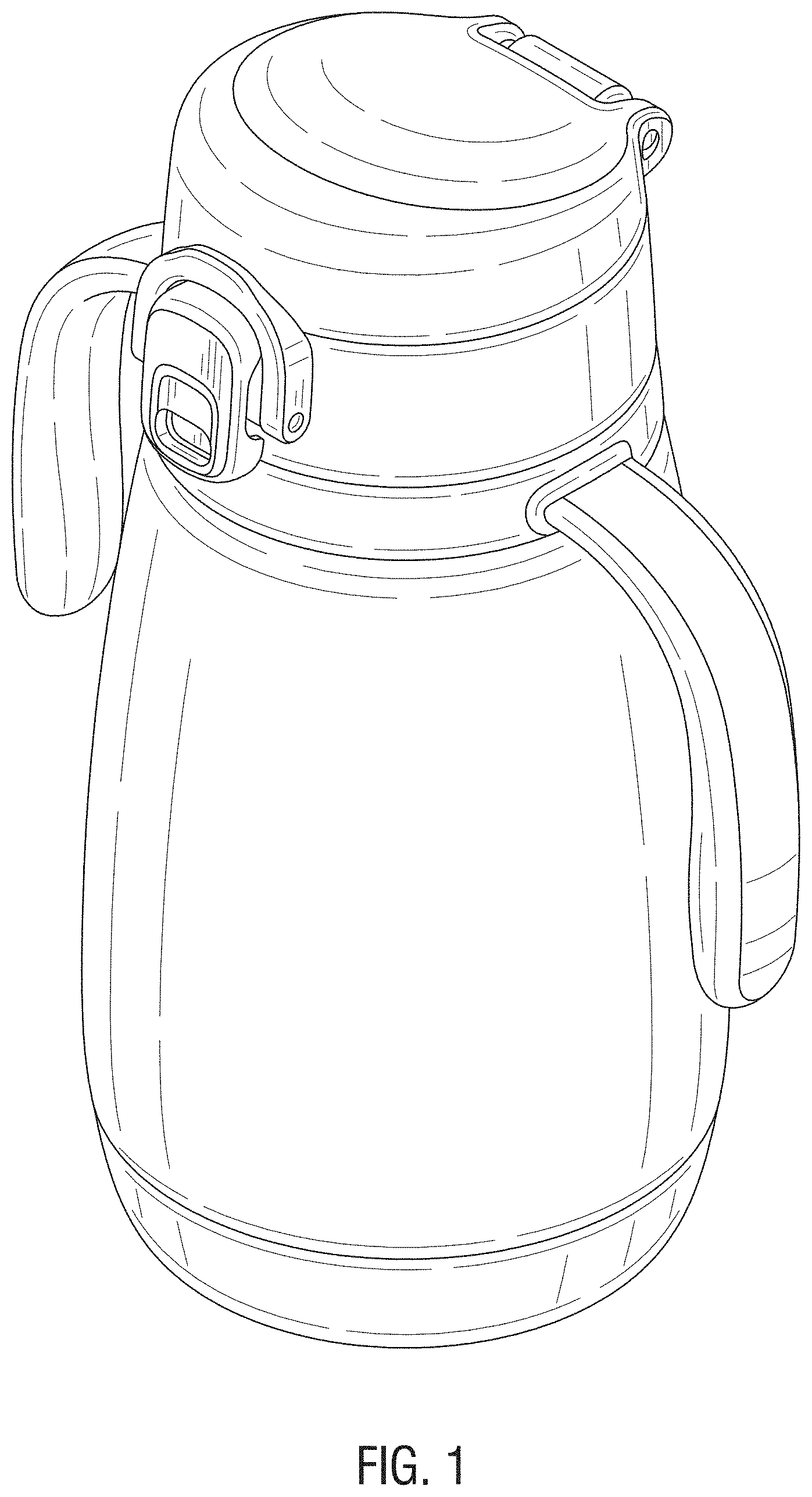 Patent USD1000902 Figure 1 – Drinking flask
