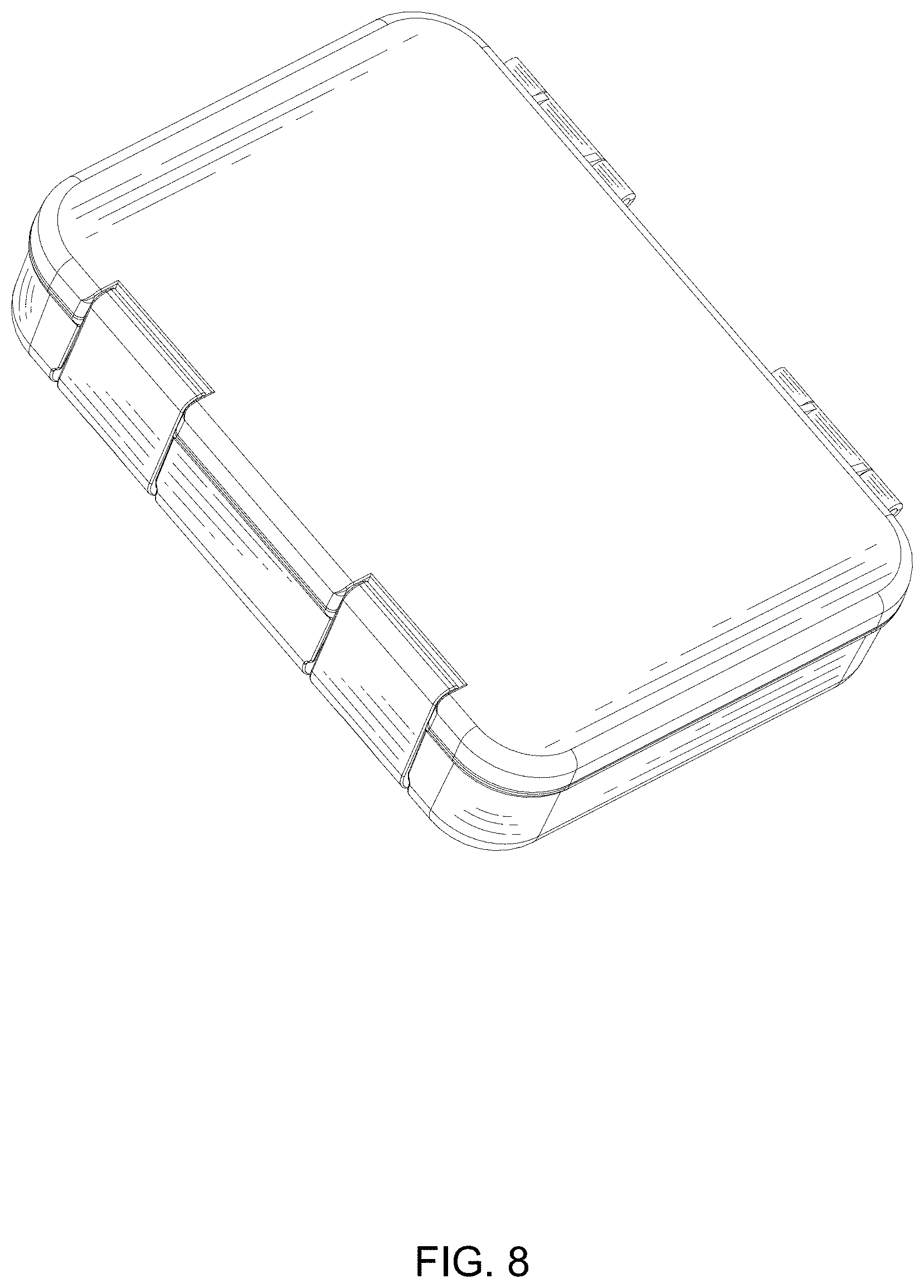 Patent USD1000907 Figure 8 – Double buckle lunch box