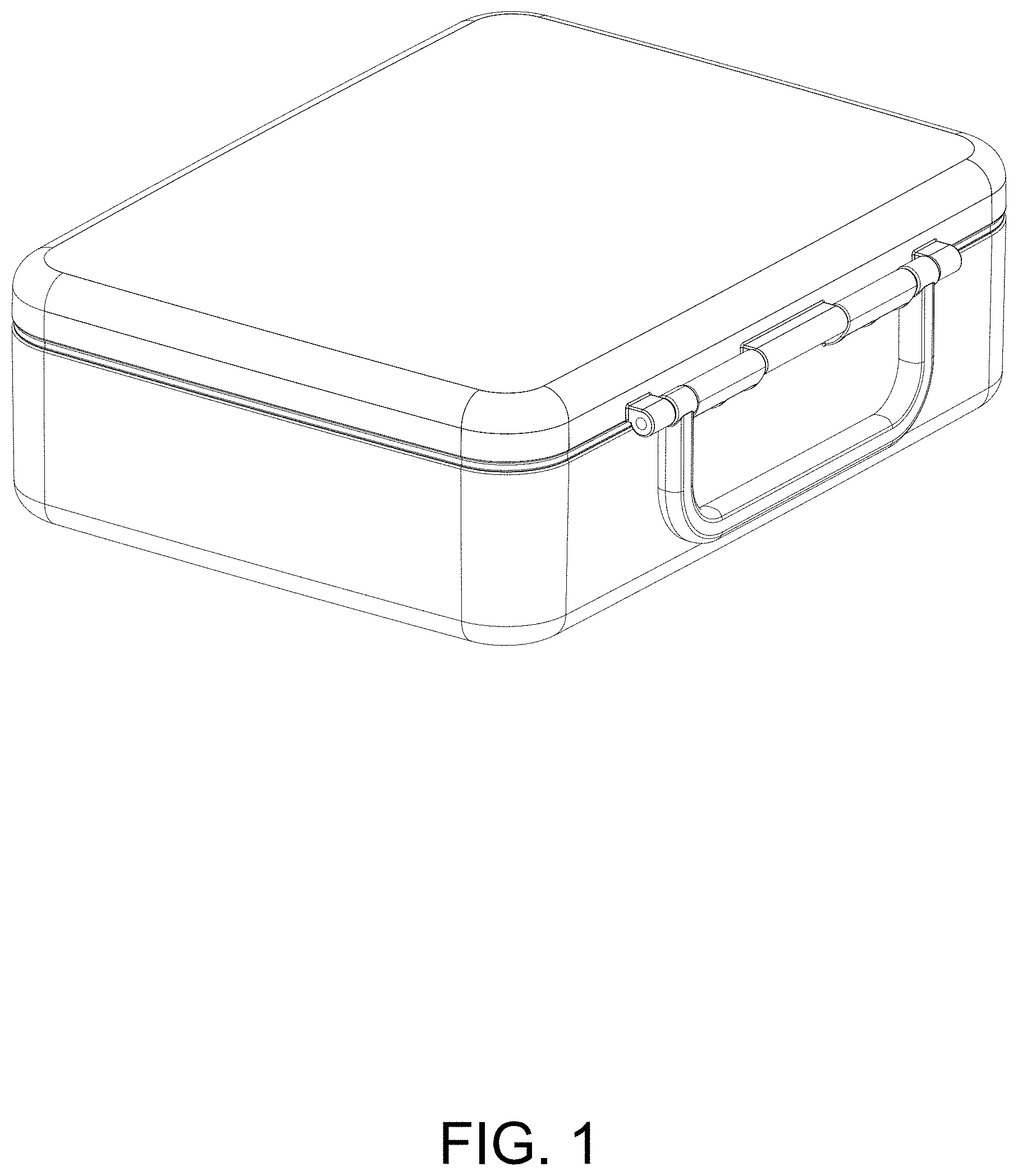 Patent USD1000908 Figure 1 – Lunch box