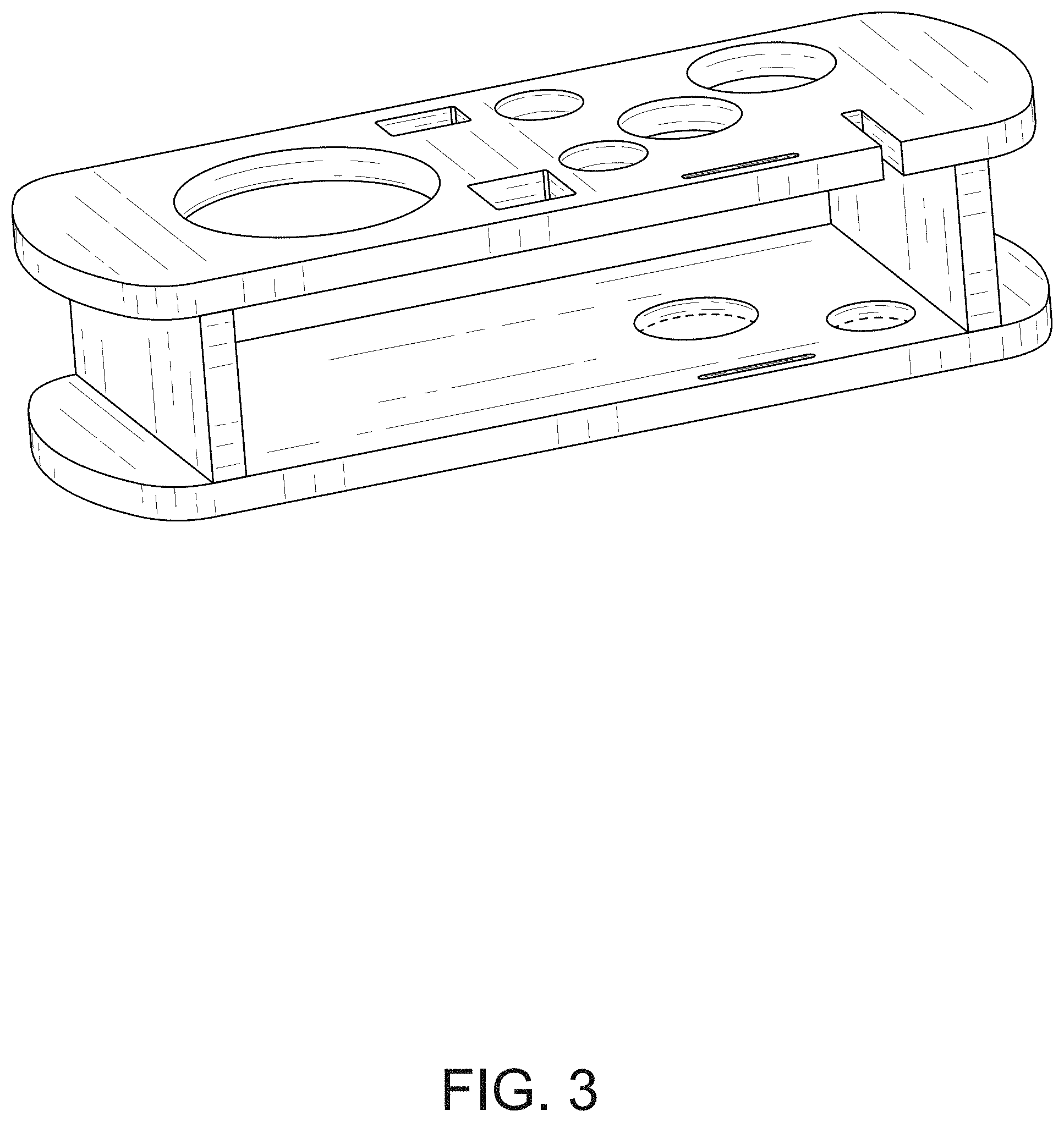 Patent USD1000916 Figure 3 – Bar set stand