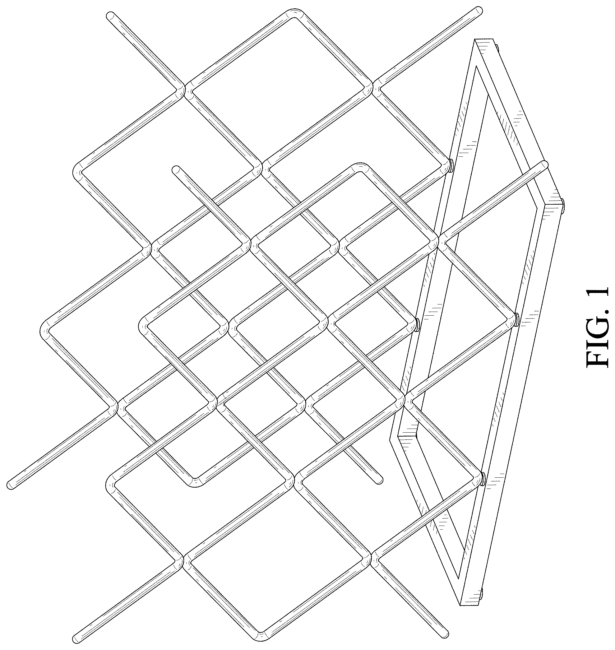 Patent USD1000917 Figure 1 – Wine rack