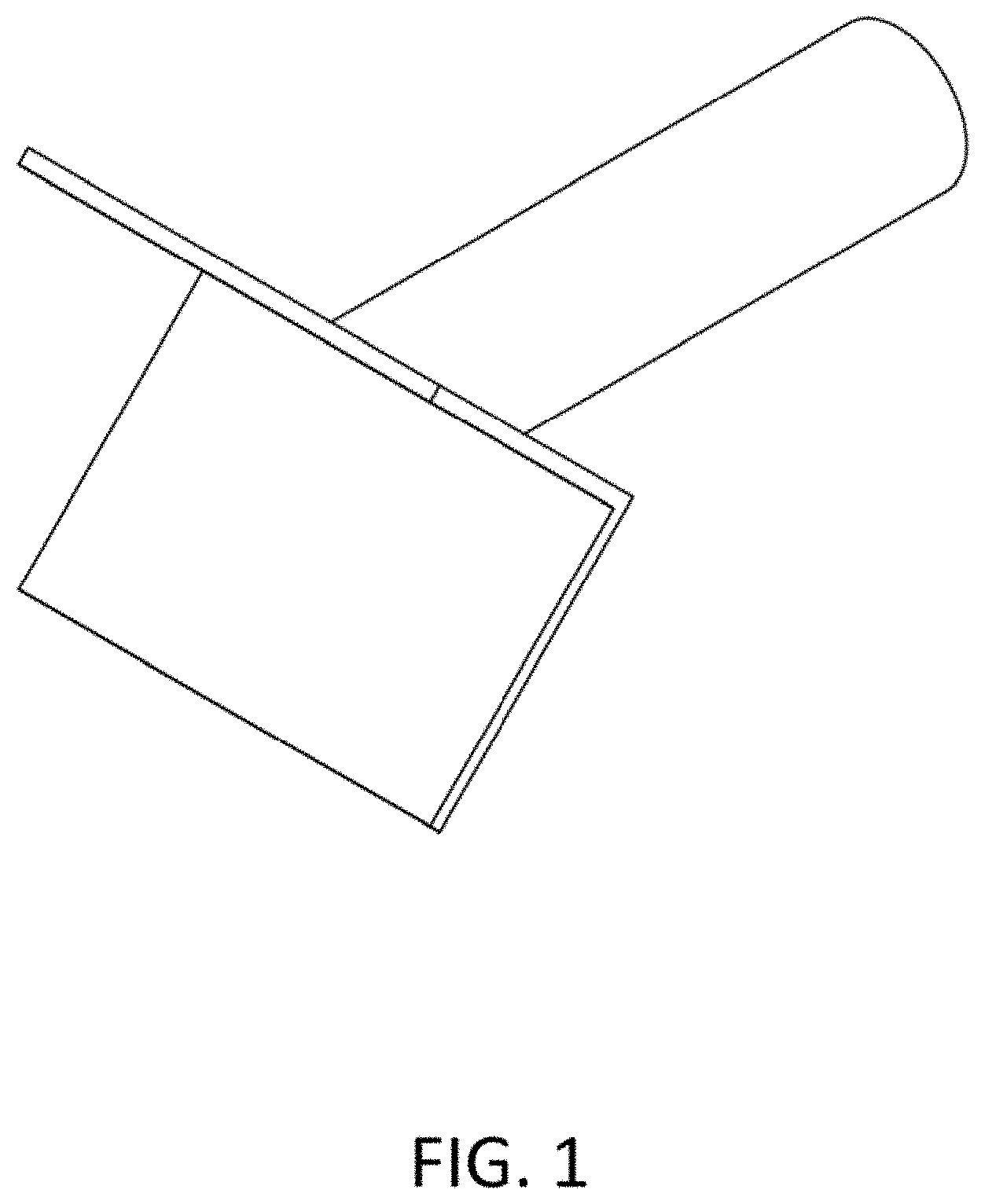 Patent USD1000925 Figure 1 – Outside corner mud plastering tool