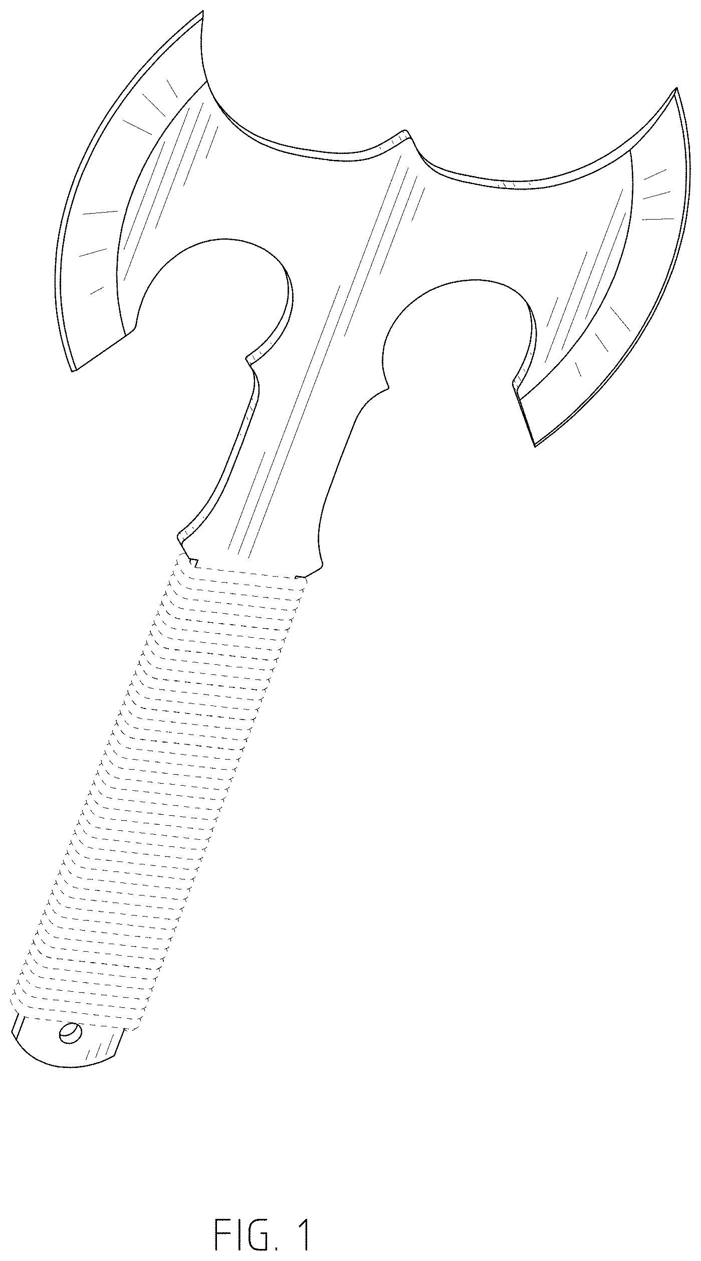 Patent USD1000930 Figure 1 – Axe