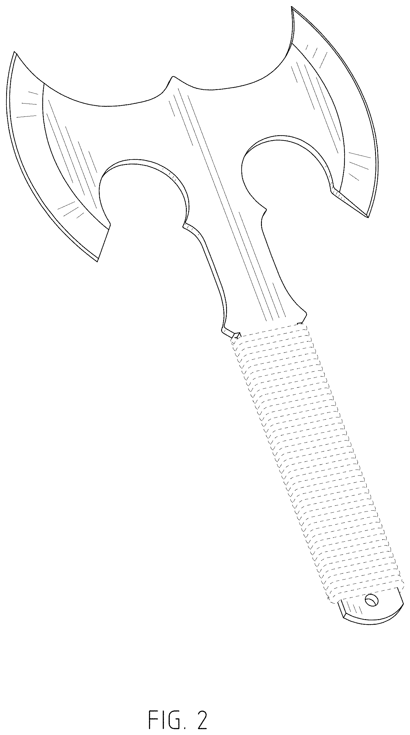 Patent USD1000930 Figure 2 – Axe