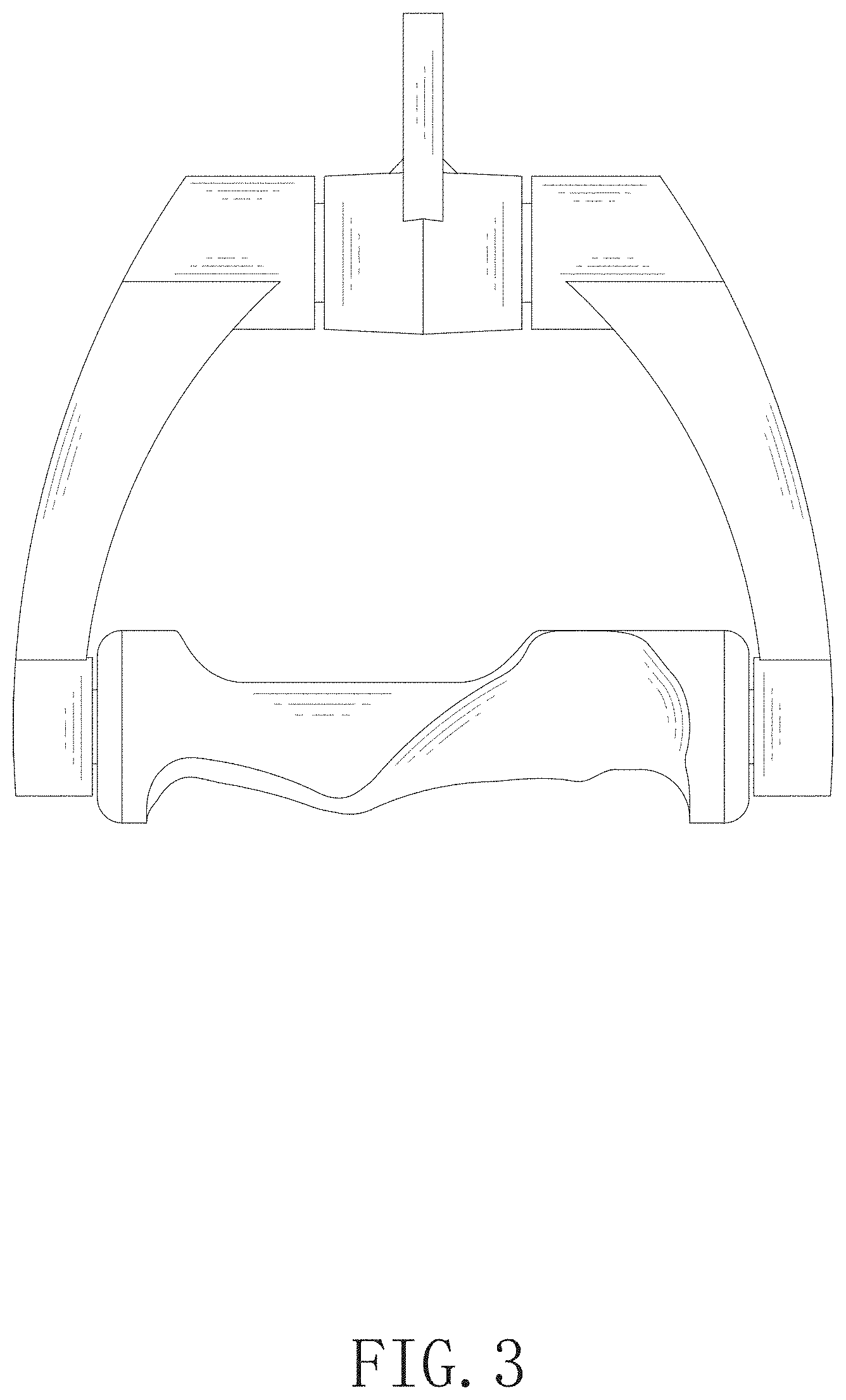 Patent USD1000932 Figure 3 – Double D handle
