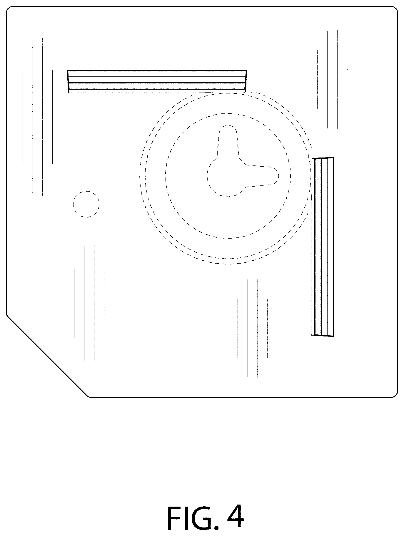 Patent USD1000935 Figure 4 – Hanging bracket