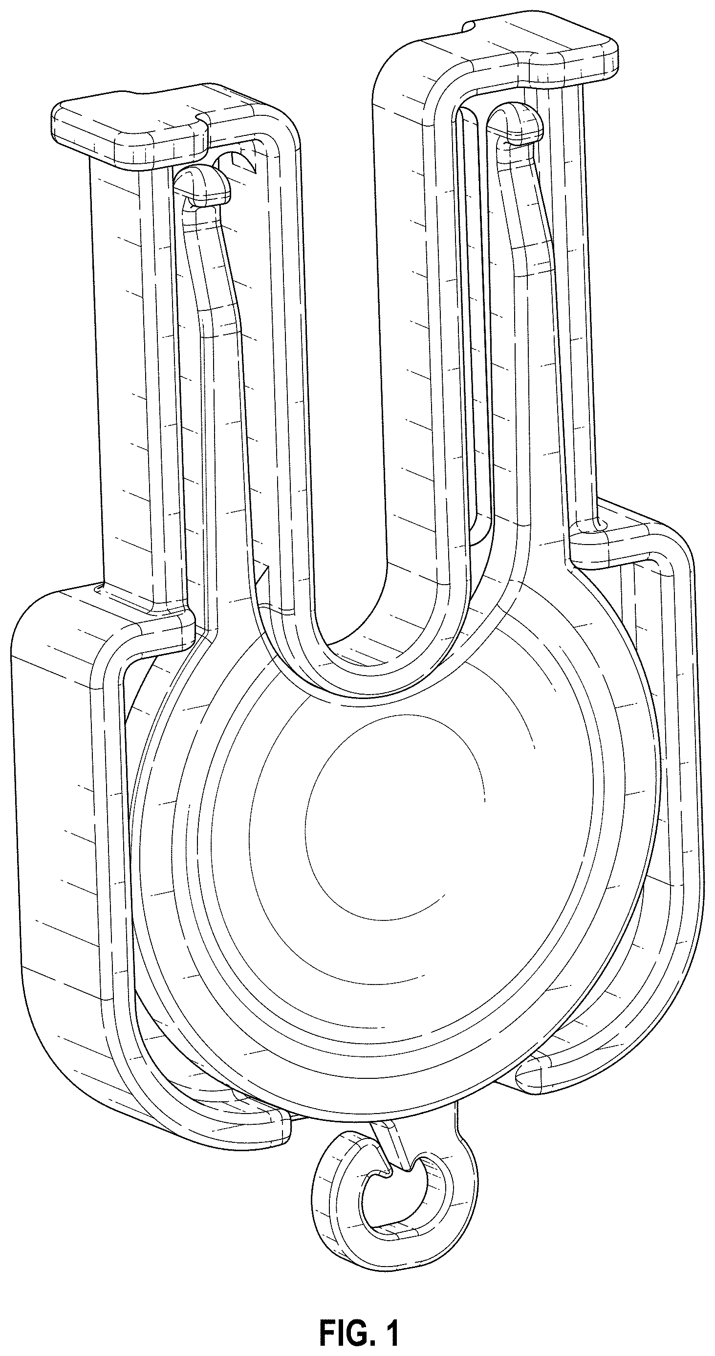 Patent USD1000938 Figure 1 – Loom and nestable dual hook