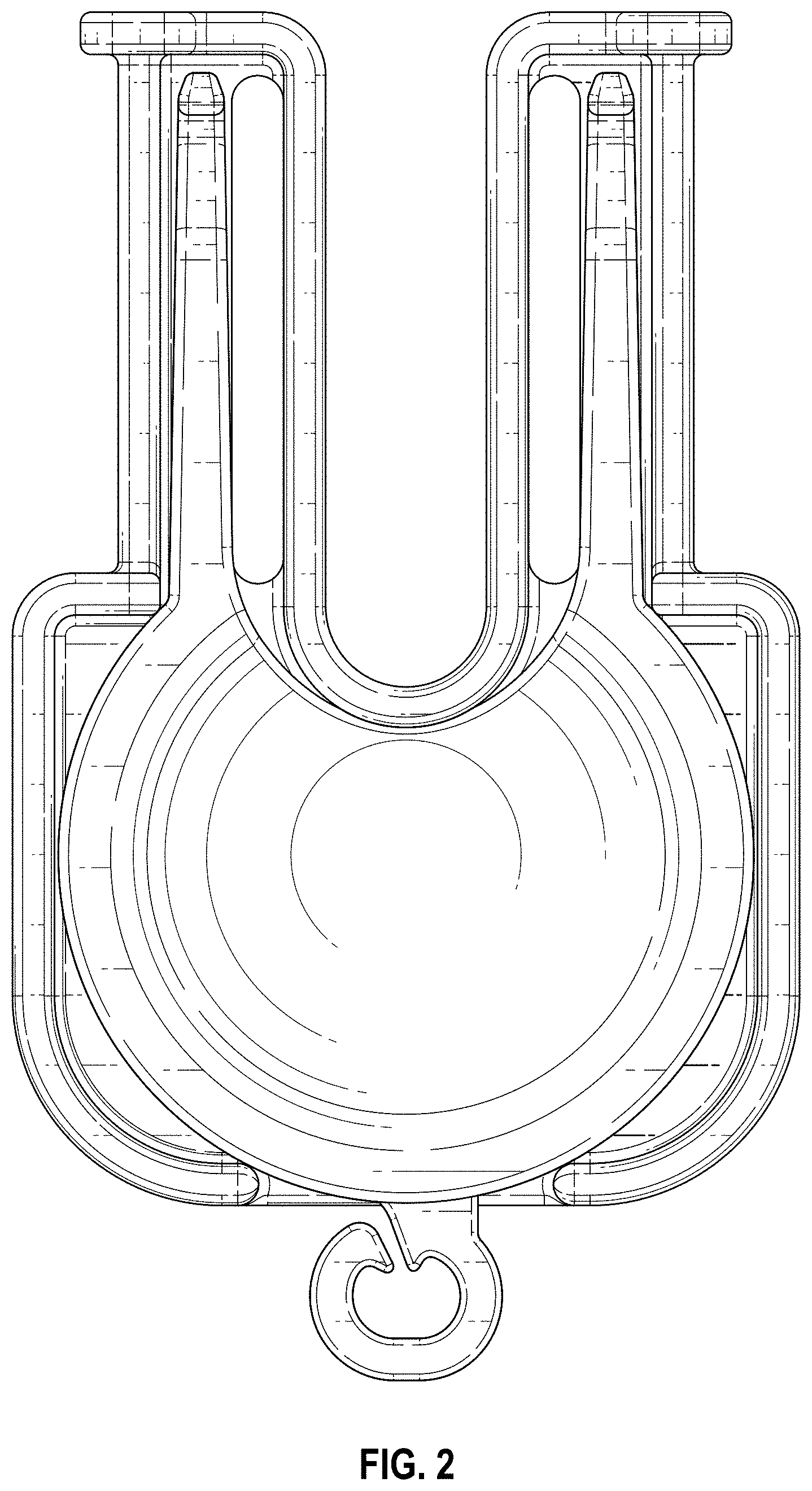 Patent USD1000938 Figure 2 – Loom and nestable dual hook