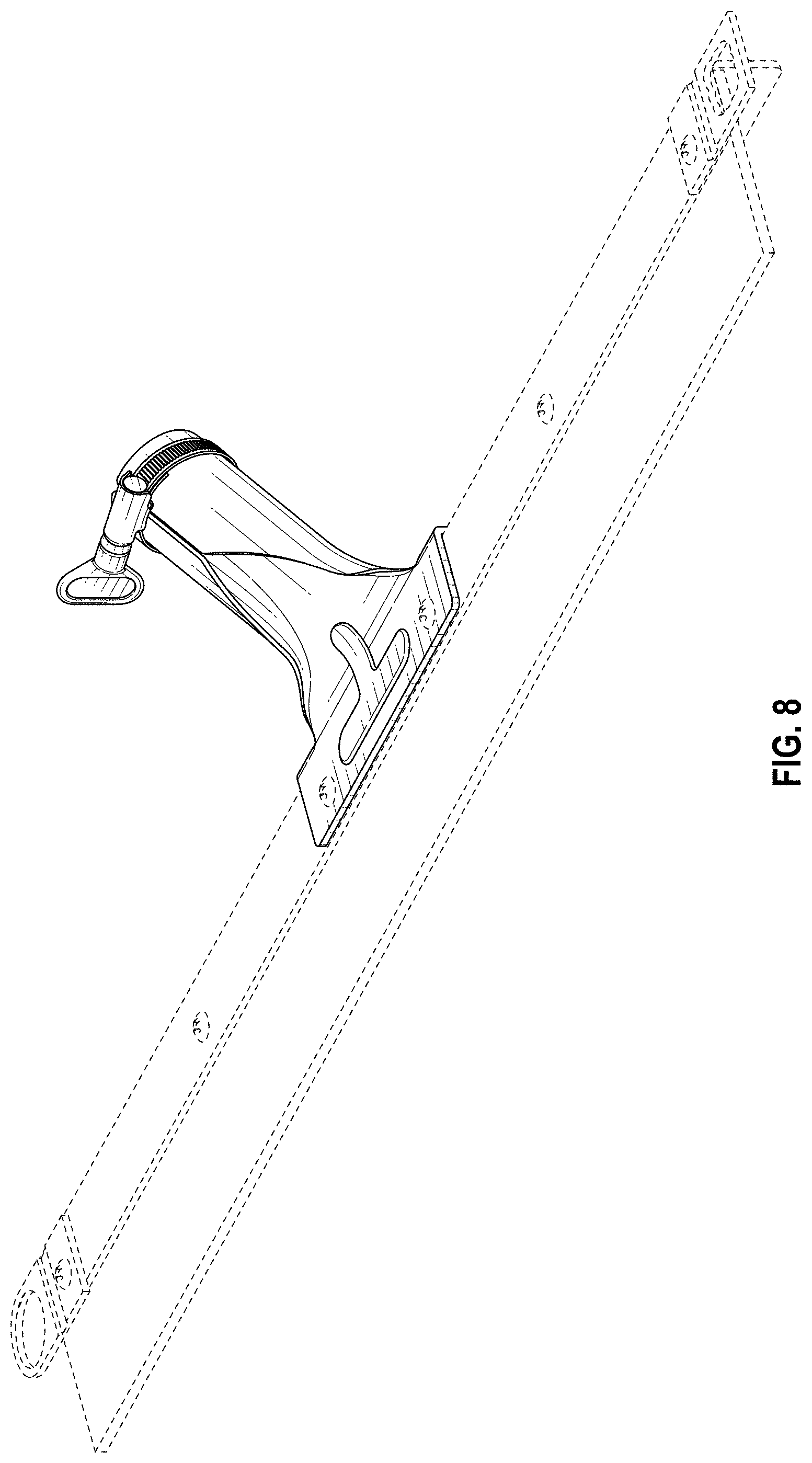 Patent USD1000946 Figure 5 – Tool handle clamp