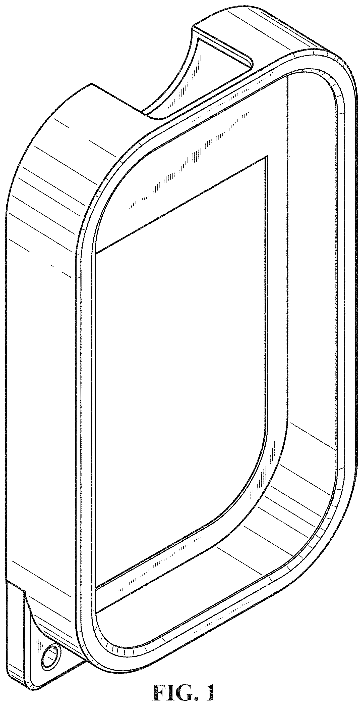 Patent USD1000955 Figure 1 – Hand sanitizer case