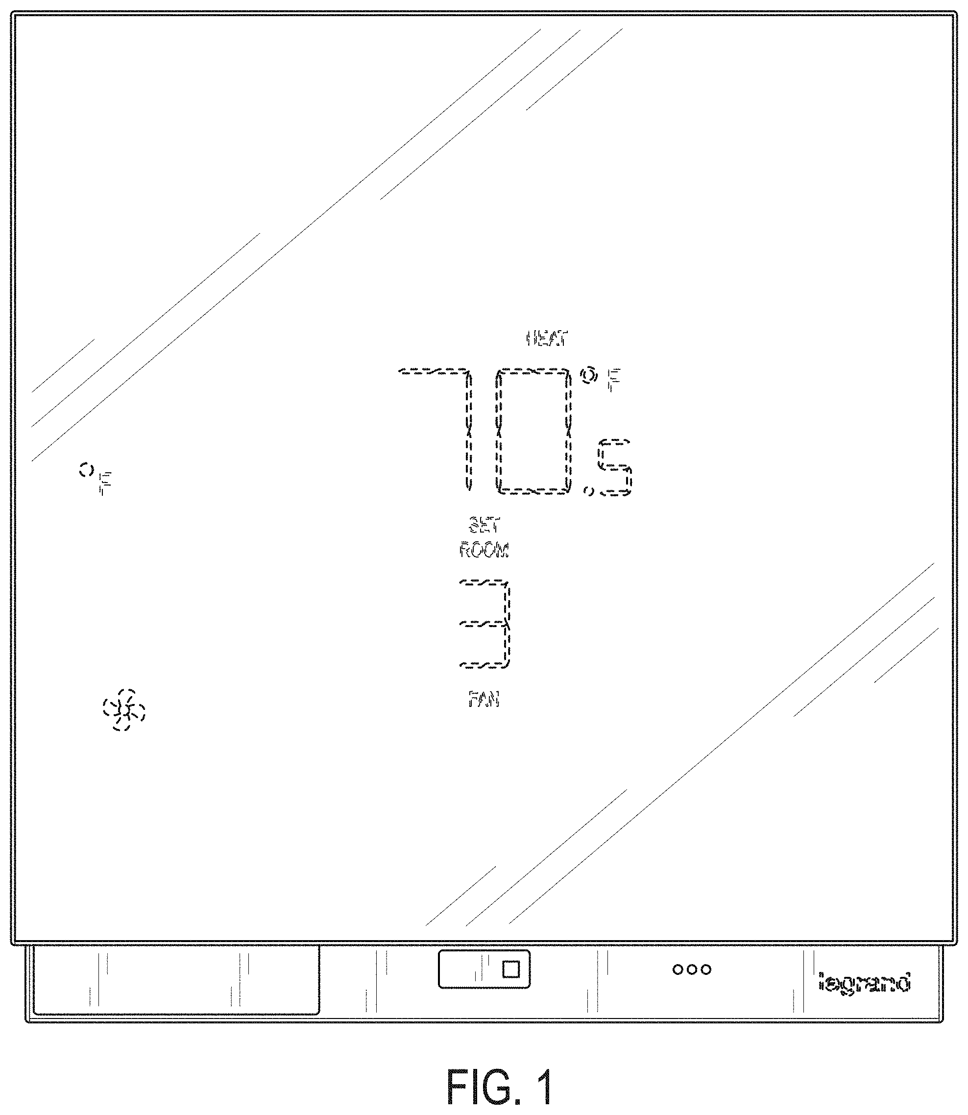 Patent USD1000973 Figure 1 – Smart thermostat device