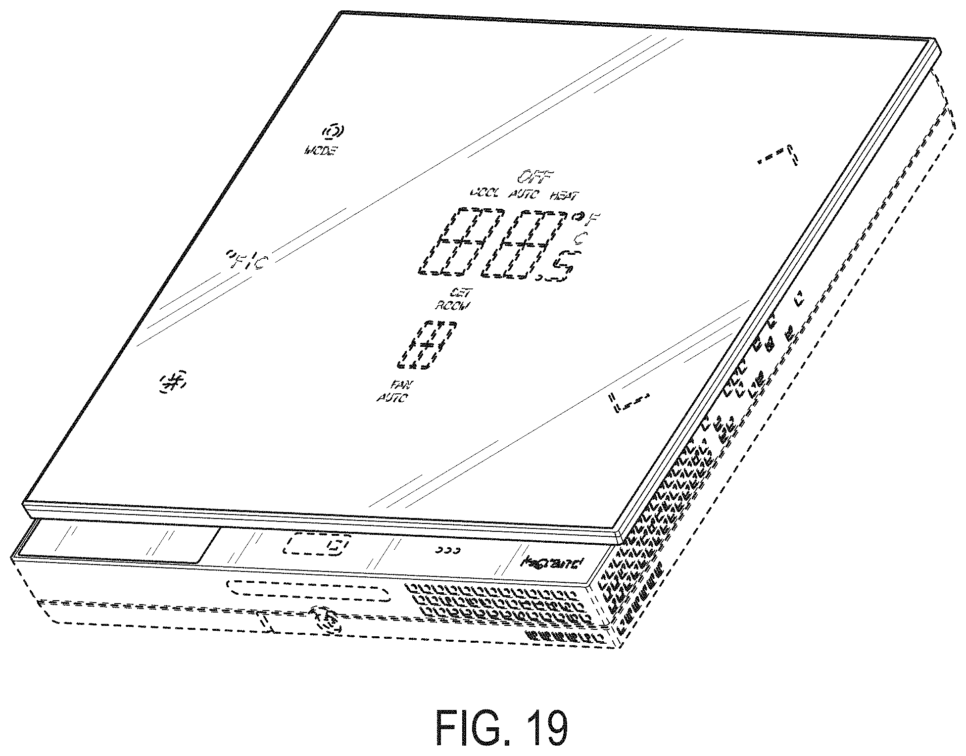 Patent USD1000973 Figure 17 – Smart thermostat device