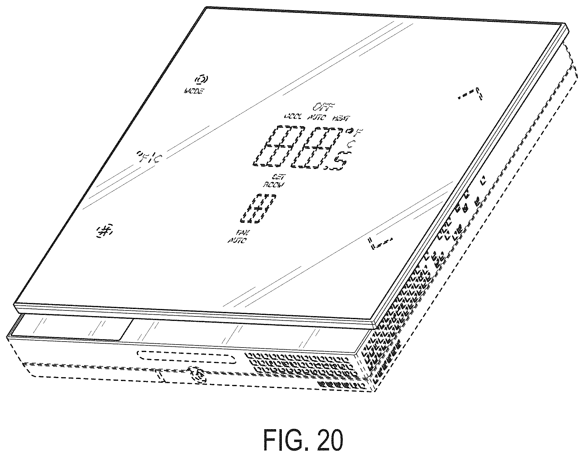 Patent USD1000973 Figure 18 – Smart thermostat device