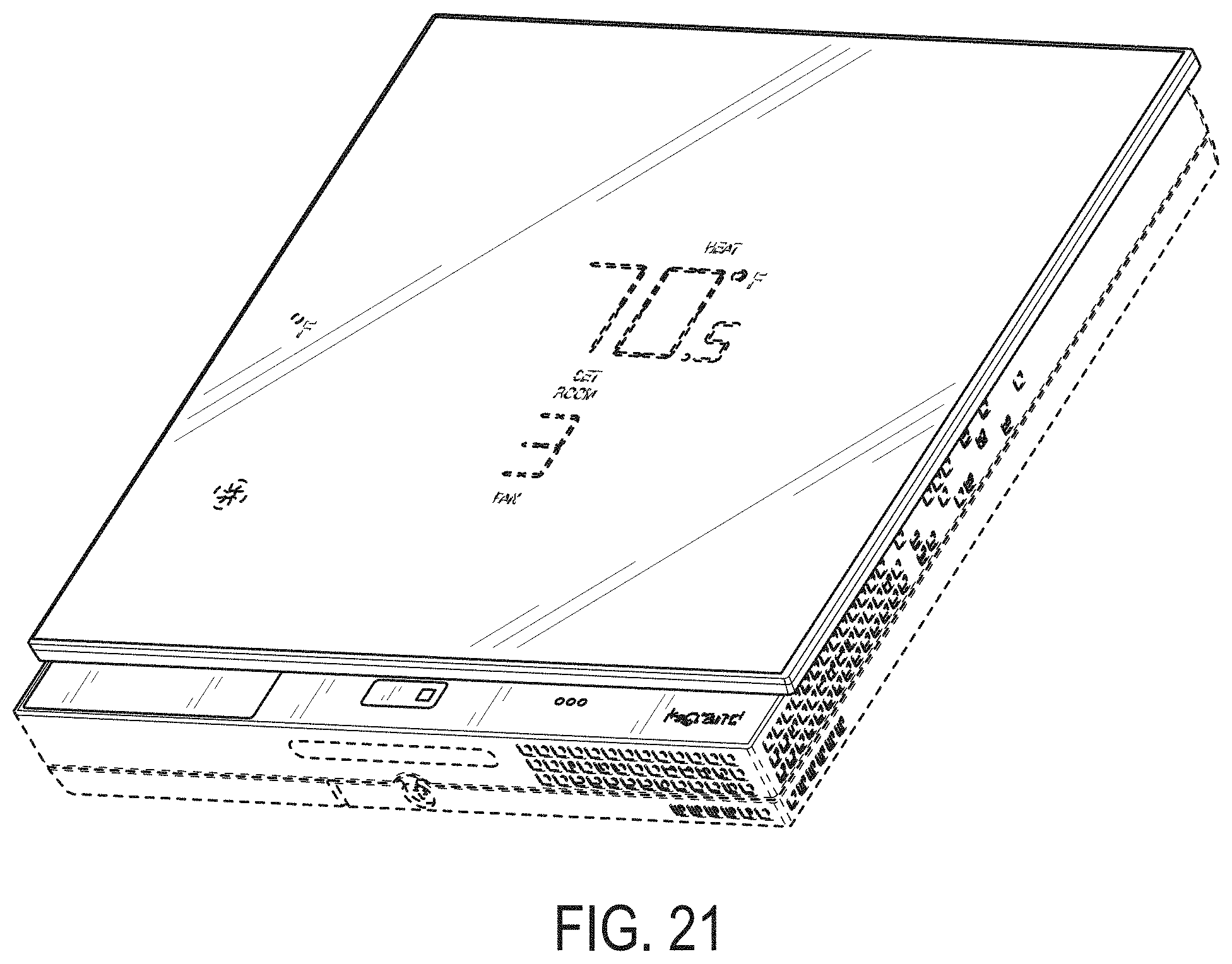 Patent USD1000973 Figure 19 – Smart thermostat device