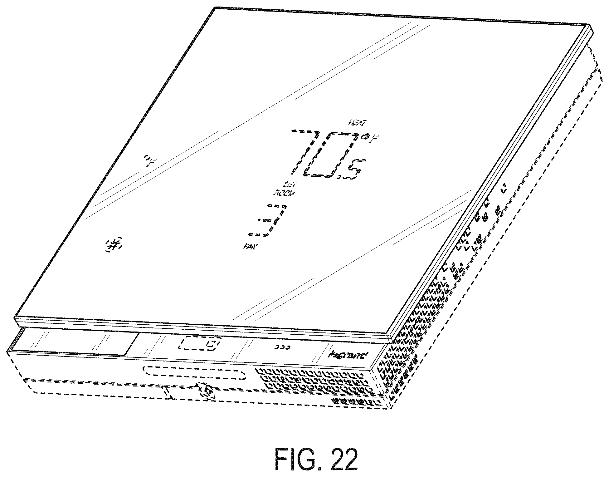 Patent USD1000973 Figure 20 – Smart thermostat device