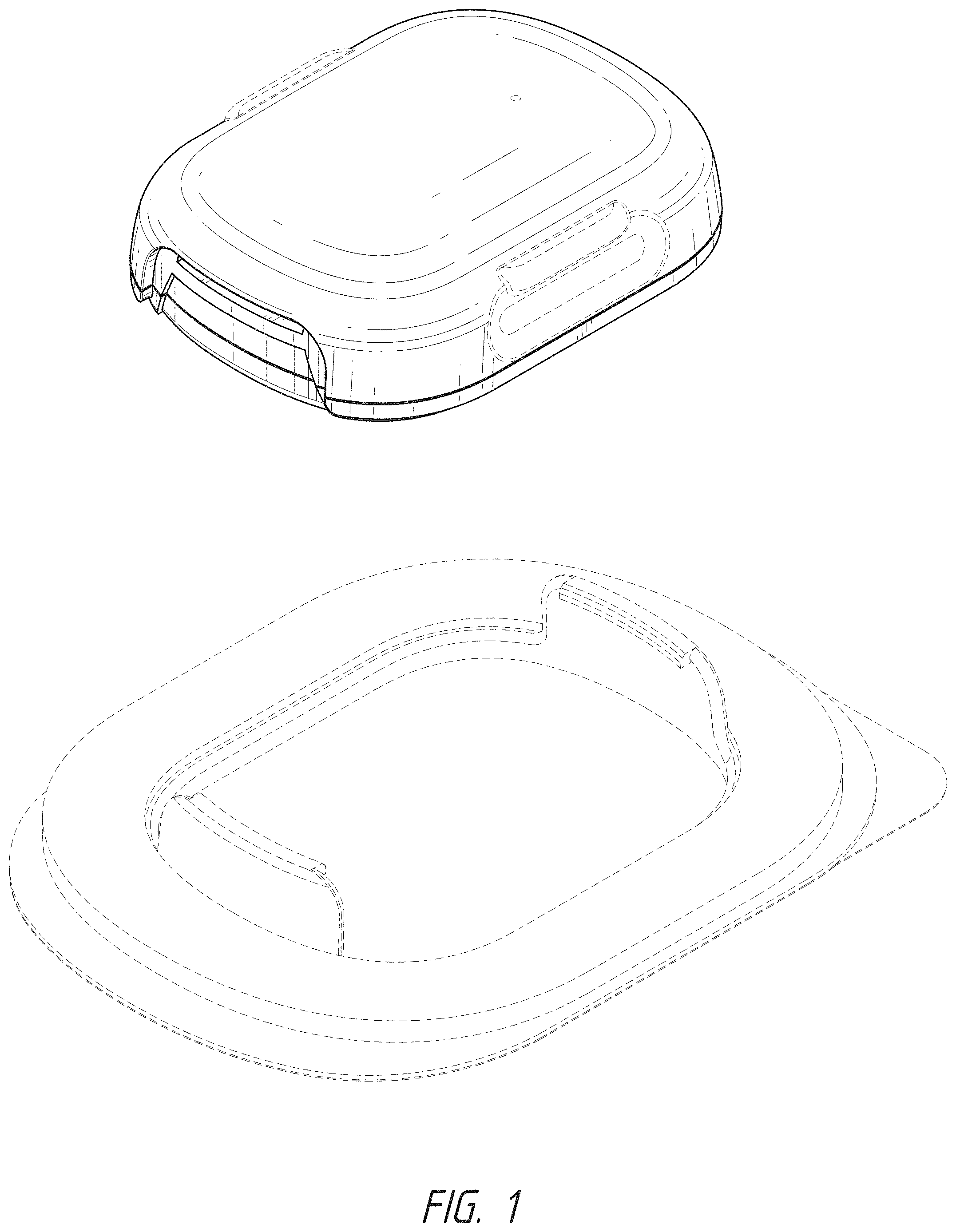 Patent USD1000975 Figure 1 – Wearable temperature measurement device