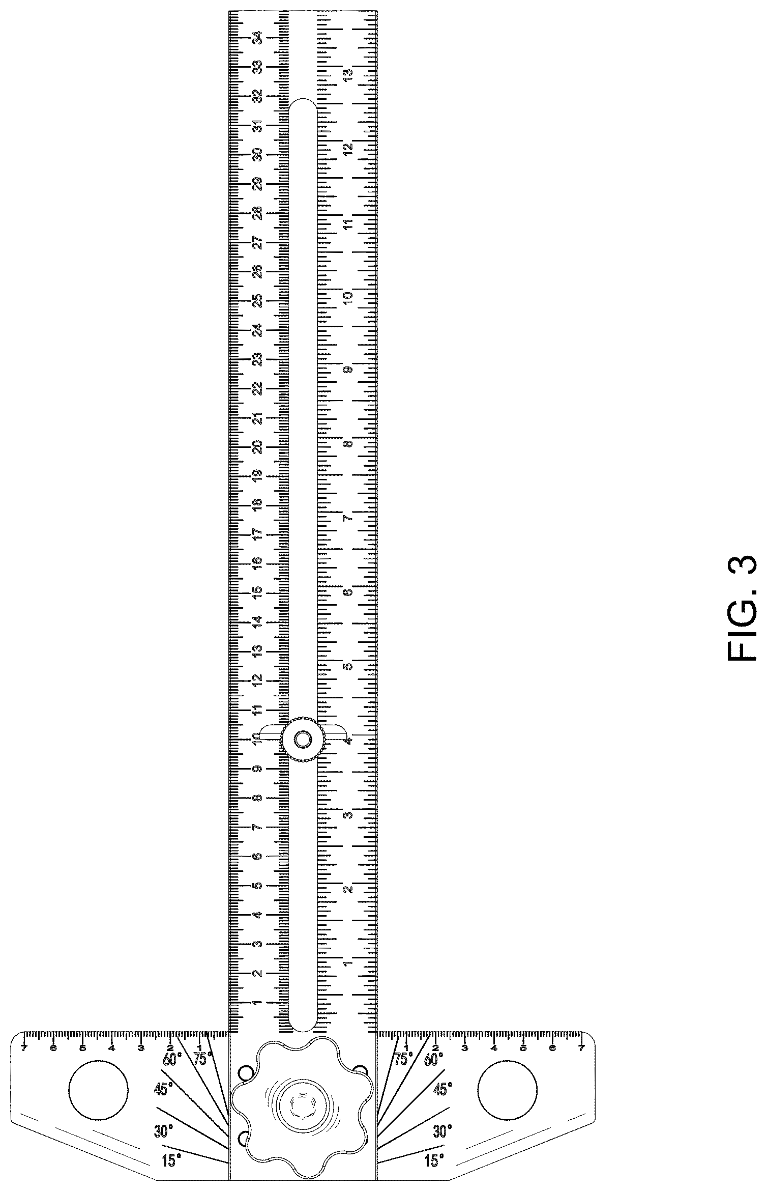 Patent USD1000981 Figure 3 – Ruler