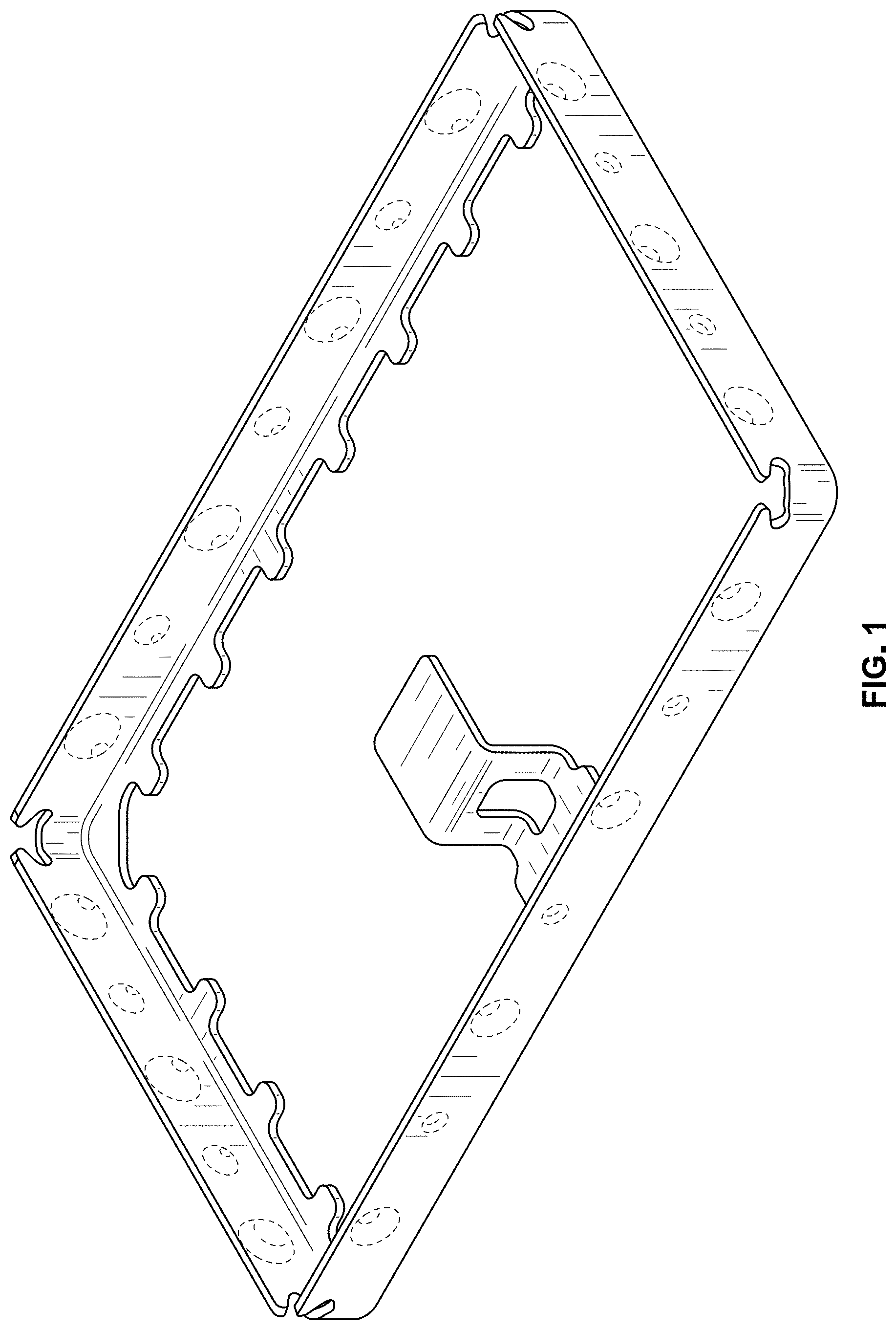 Patent USD1000986 Figure 1 – Frame for shielding assembly