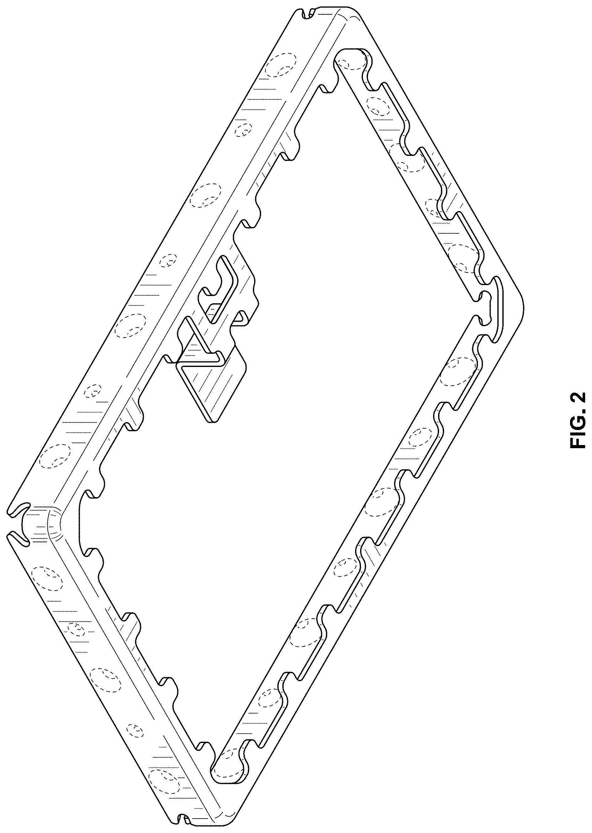 Patent USD1000986 Figure 2 – Frame for shielding assembly
