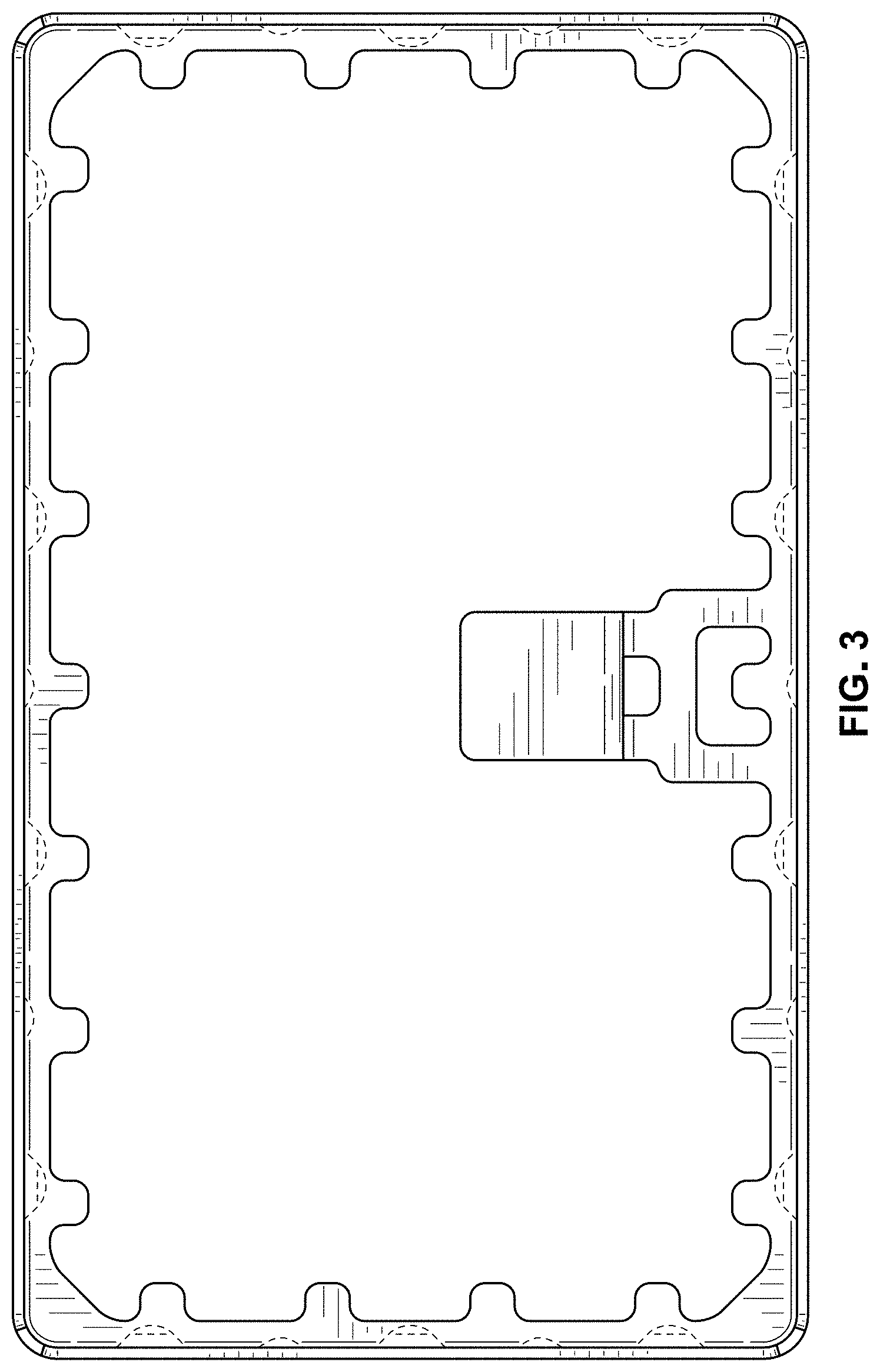 Patent USD1000986 Figure 3 – Frame for shielding assembly