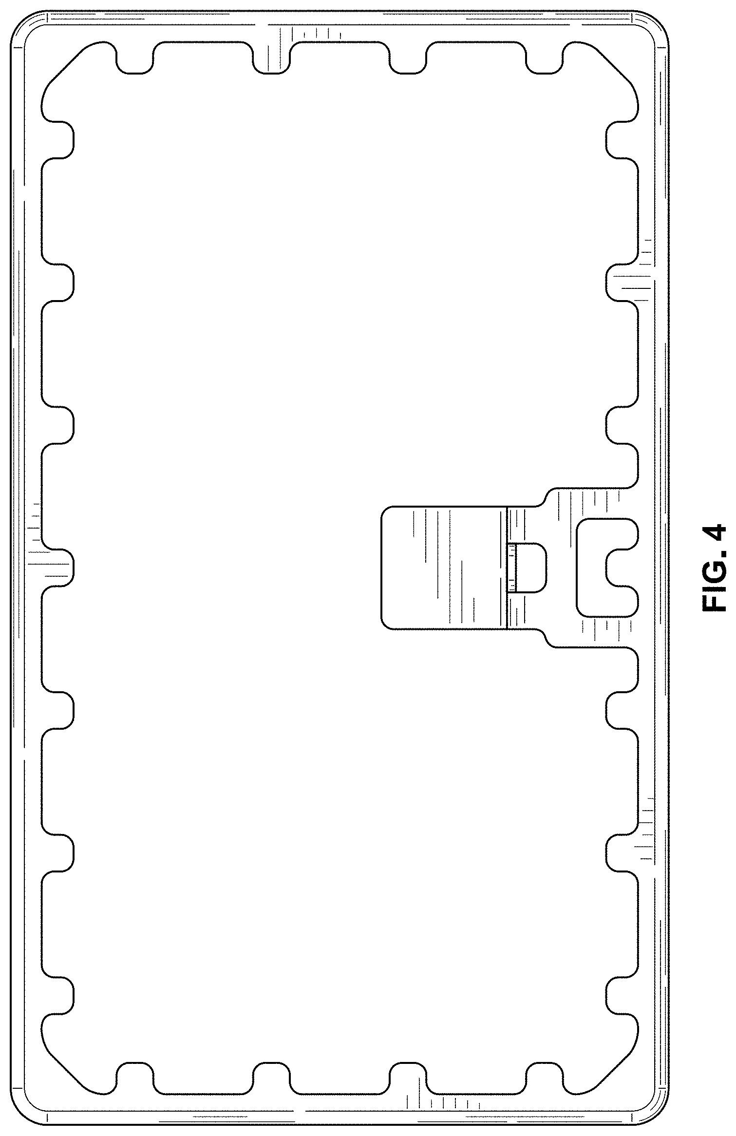Patent USD1000986 Figure 4 – Frame for shielding assembly