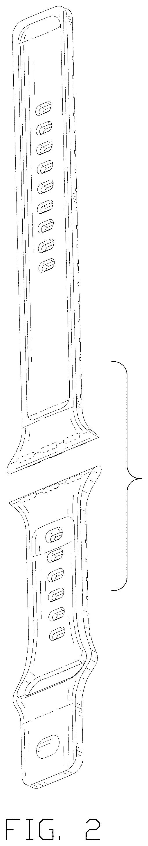 Patent USD1000992 Figure 2 – Watch strap