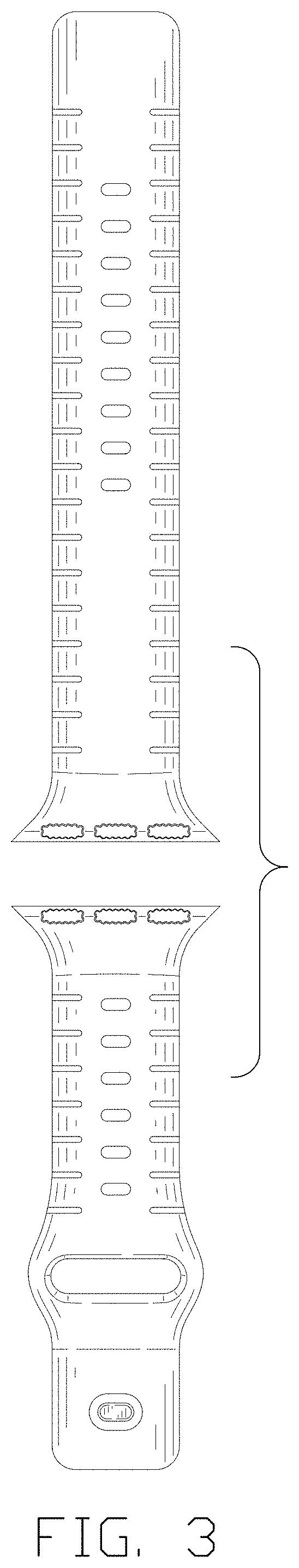 Patent USD1000992 Figure 3 – Watch strap