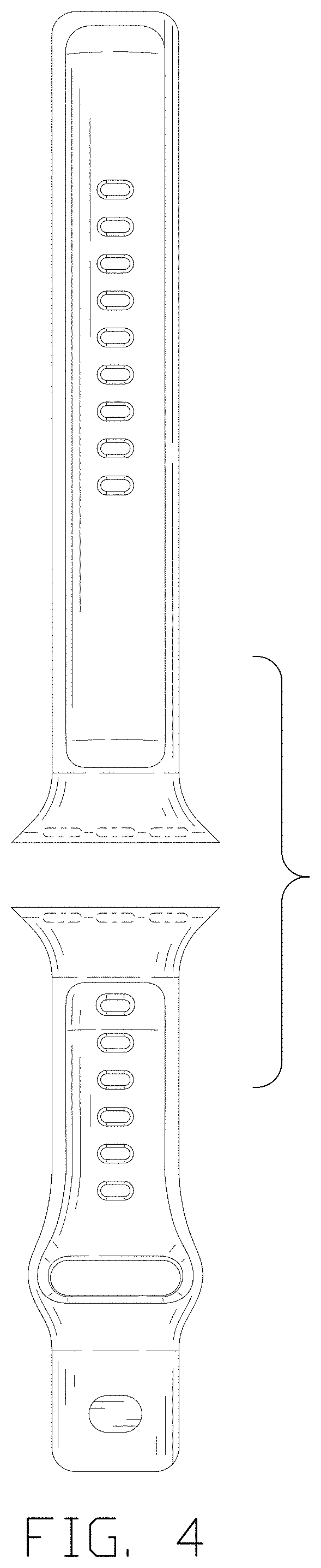 Patent USD1000992 Figure 4 – Watch strap