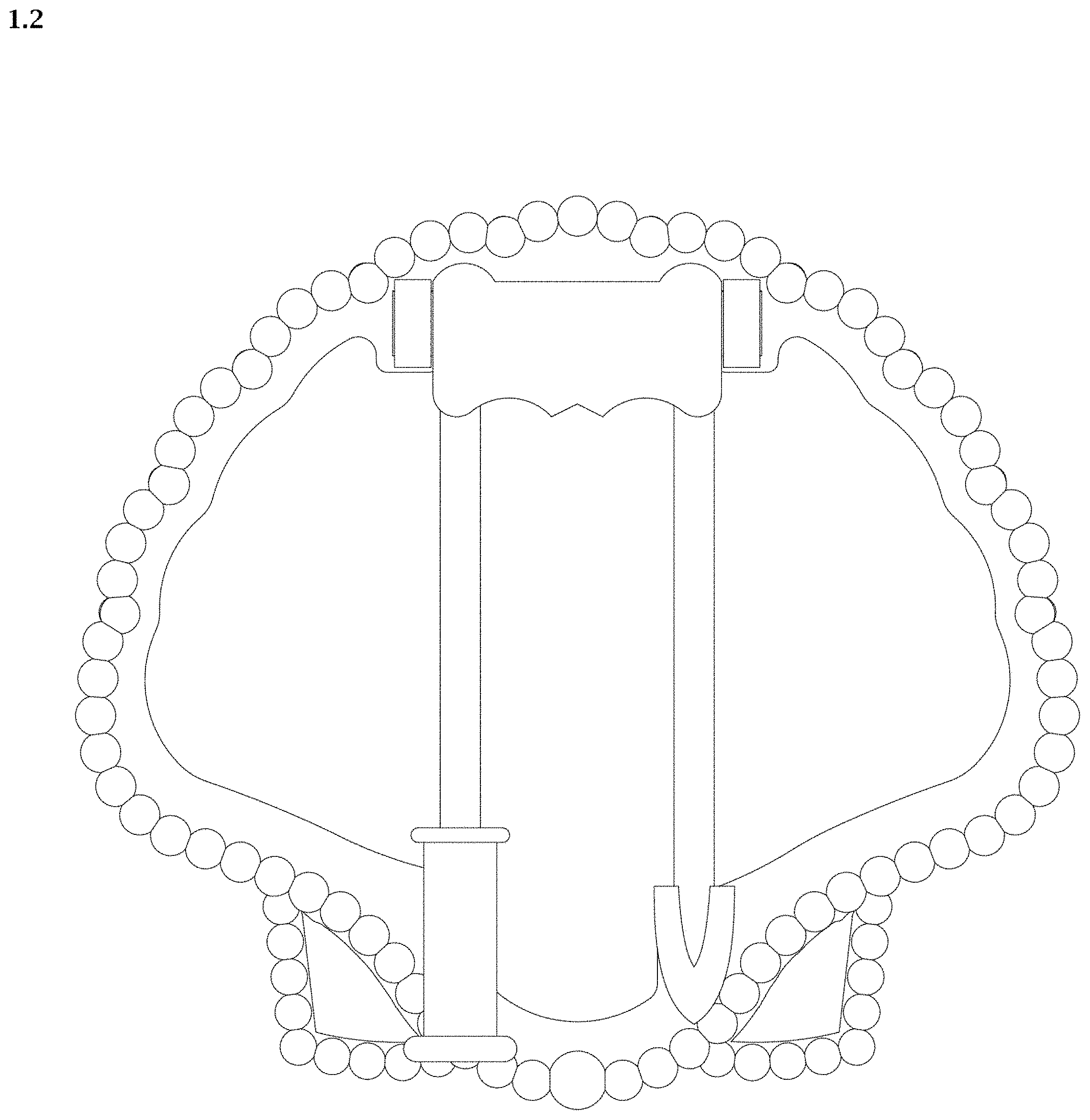 Patent USD1000997 Figure 2 – Brooch