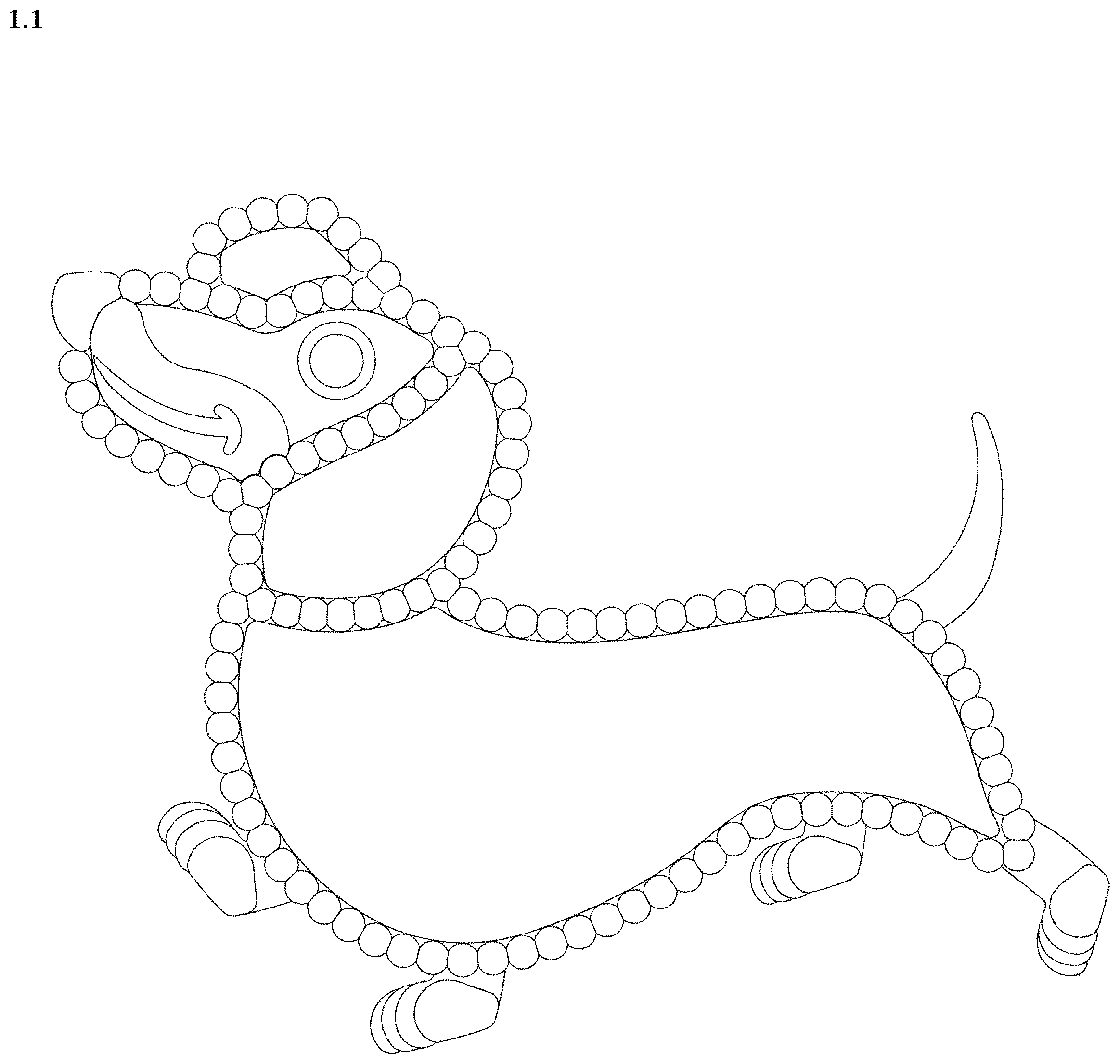 Patent USD1000998 Figure 1 – Brooch