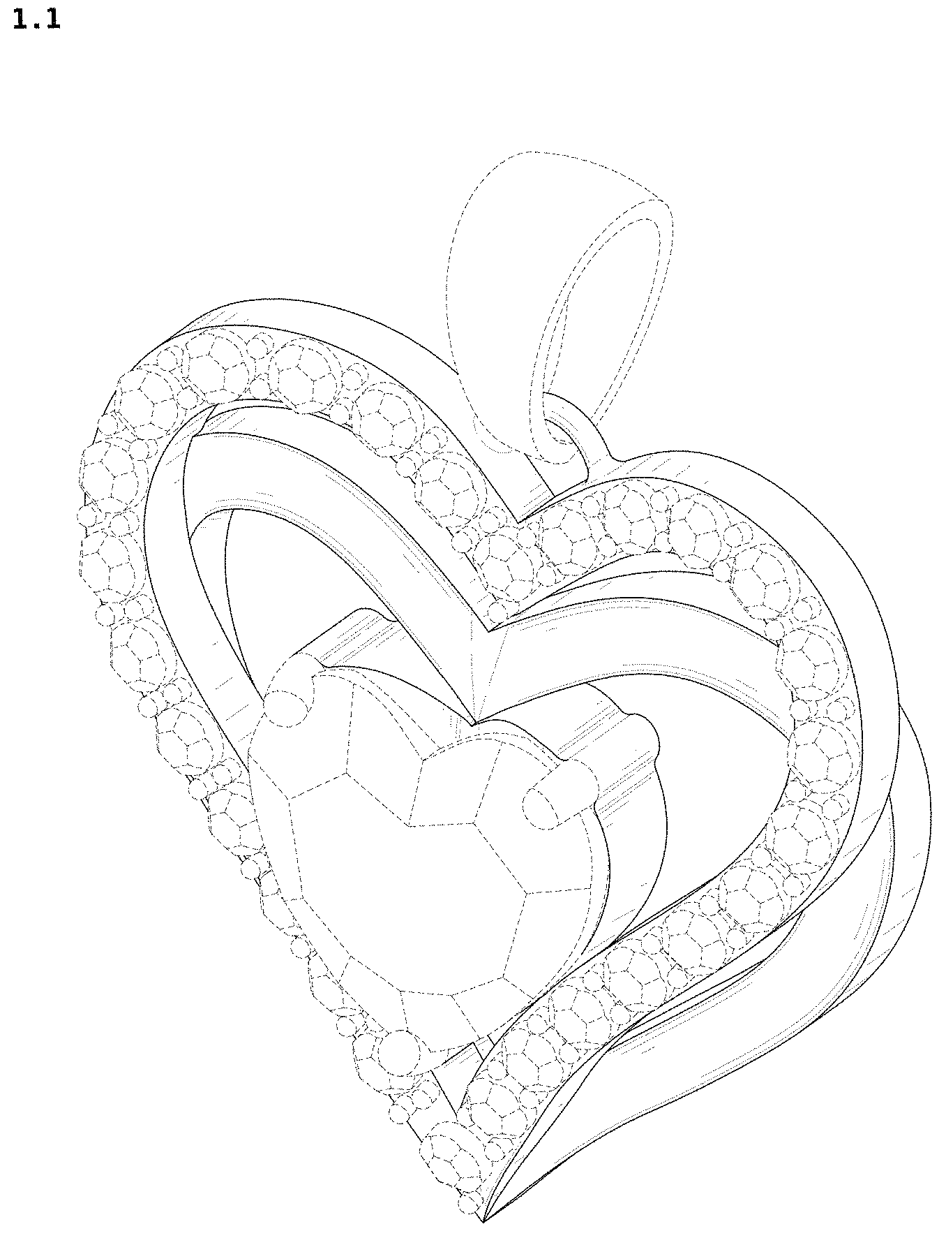 Patent USD1000999 Figure 1 – Pendant