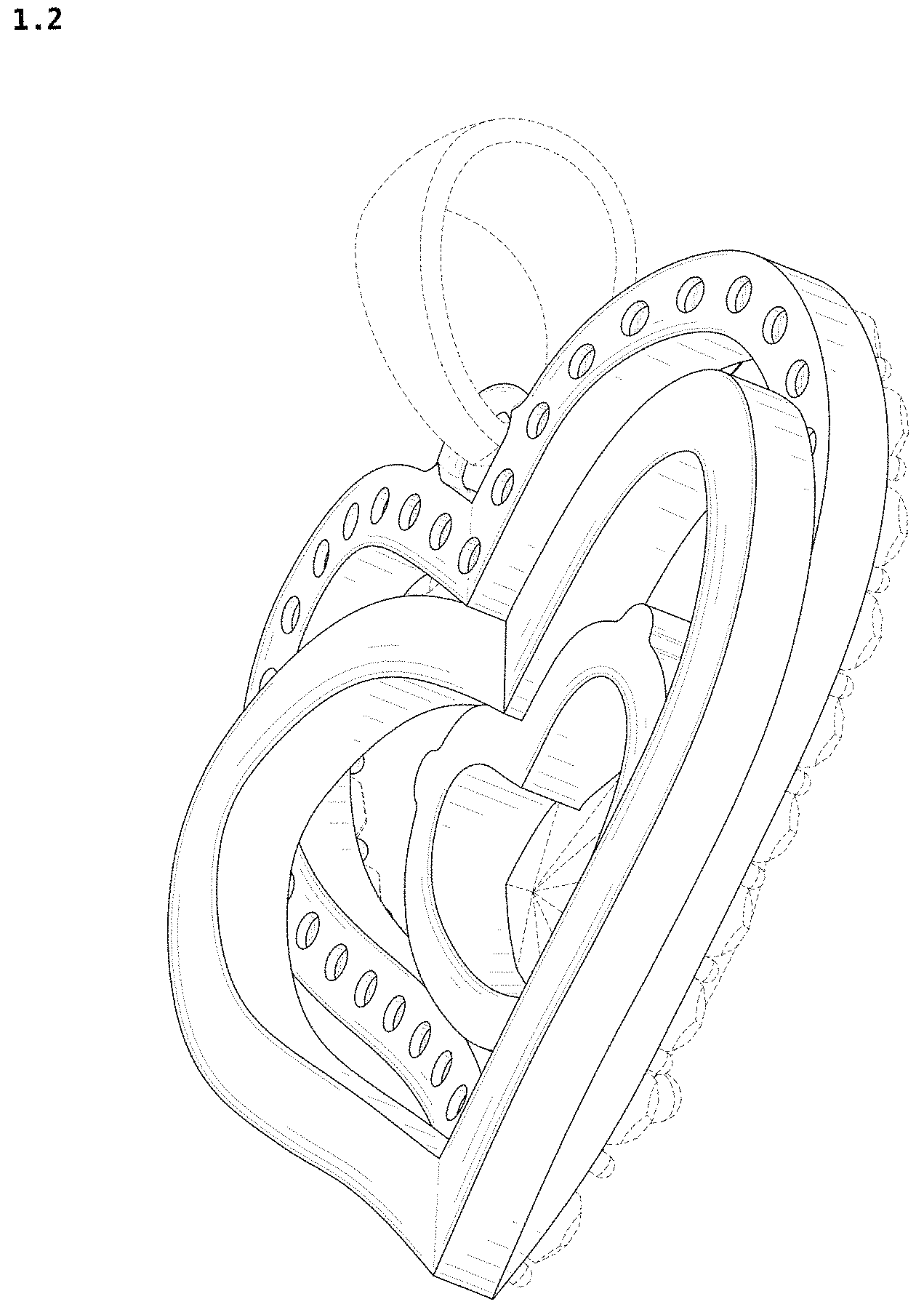Patent USD1000999 Figure 2 – Pendant
