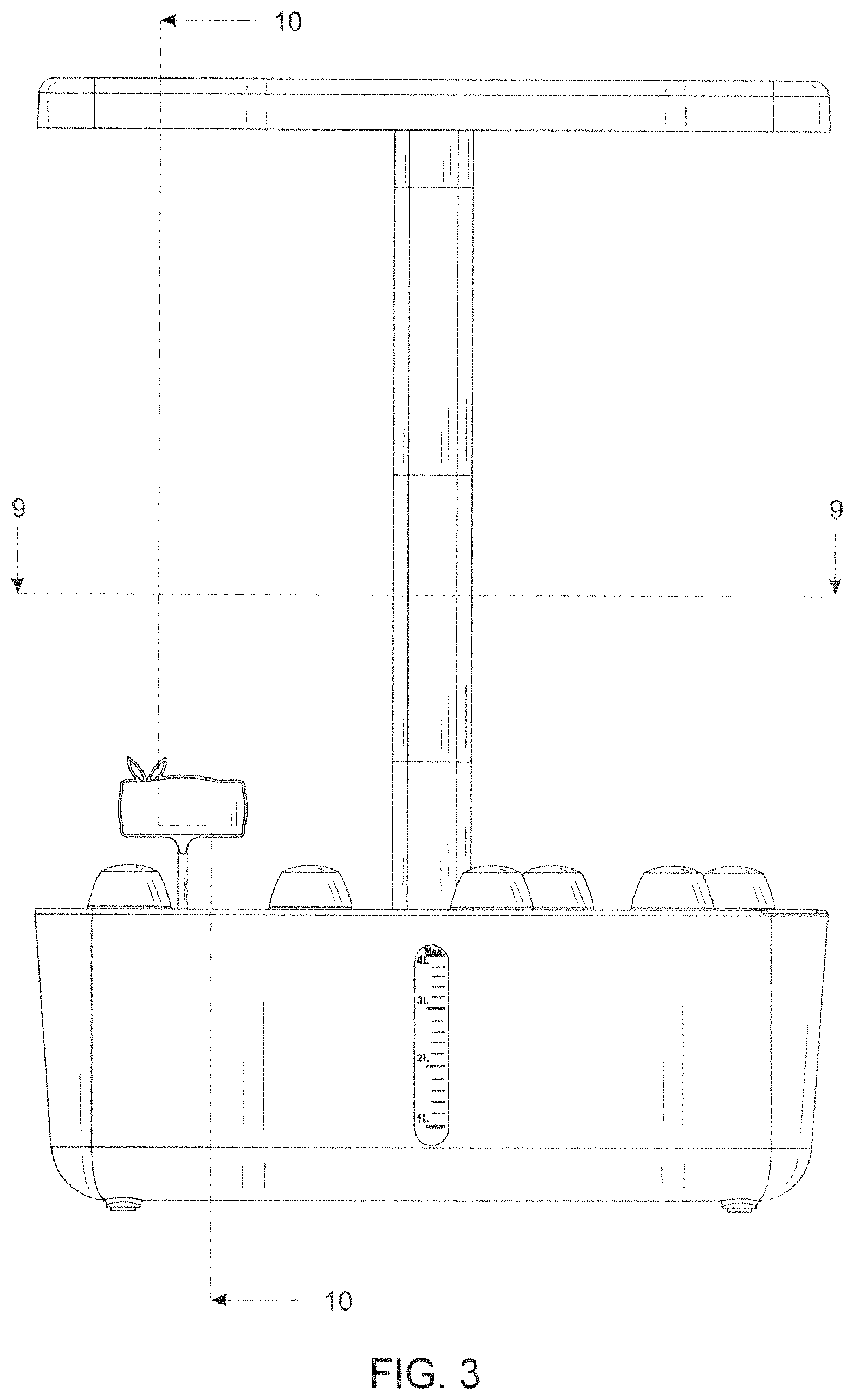 Patent USD1001001 Figure 3 – Plant light