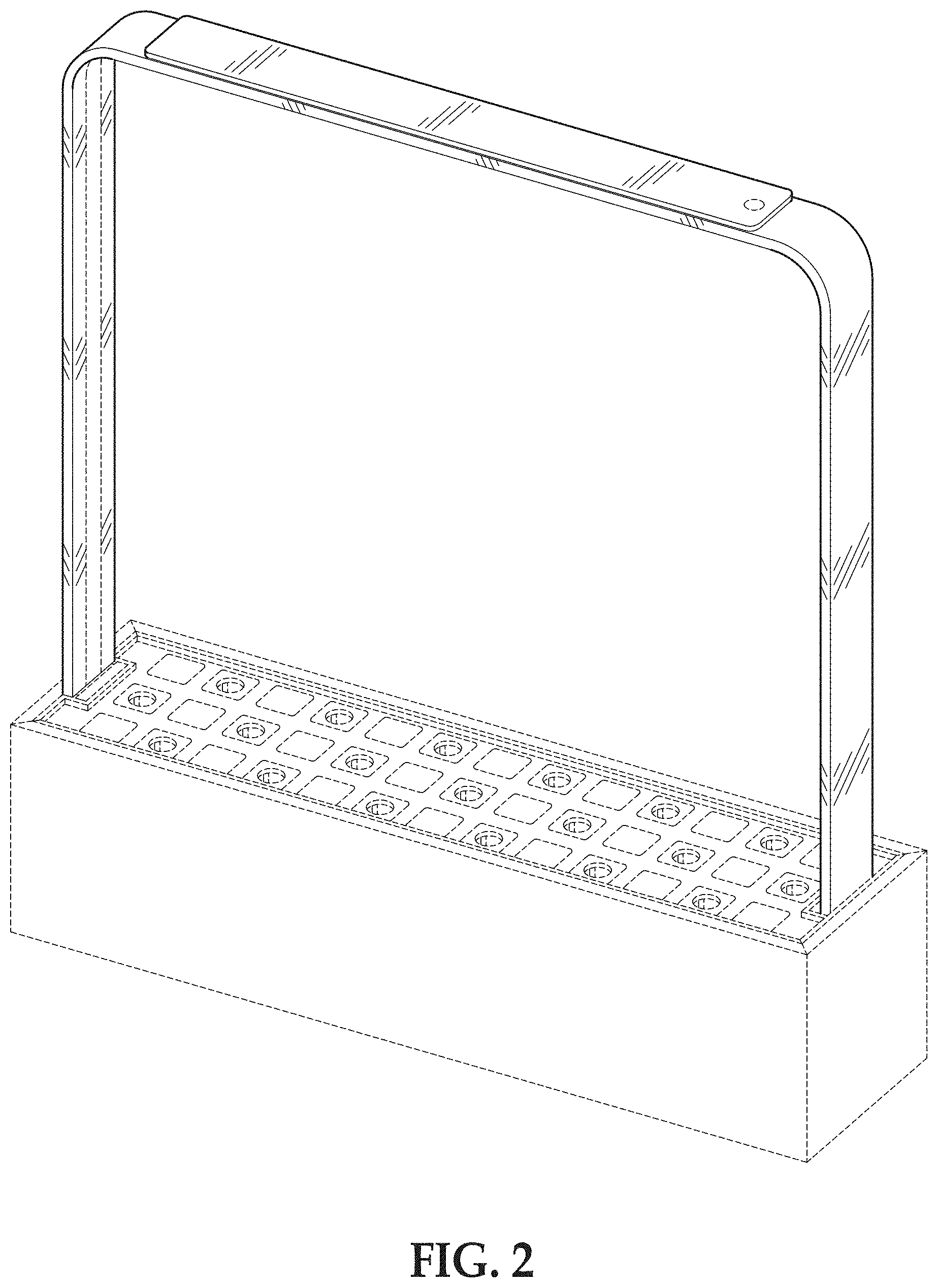 Patent USD1001002 Figure 2 – Upper bar of a planter