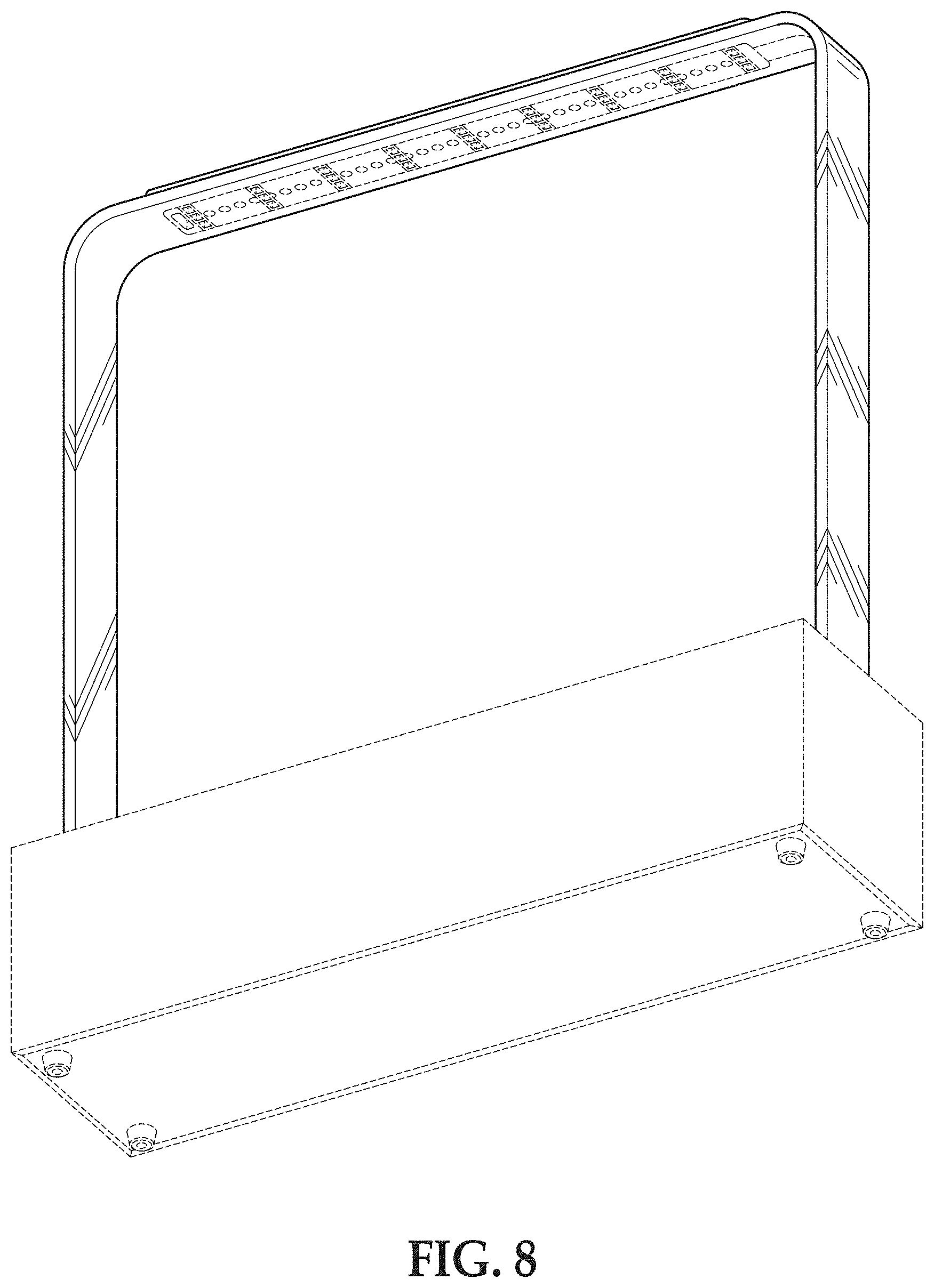 Patent USD1001002 Figure 7 – Upper bar of a planter