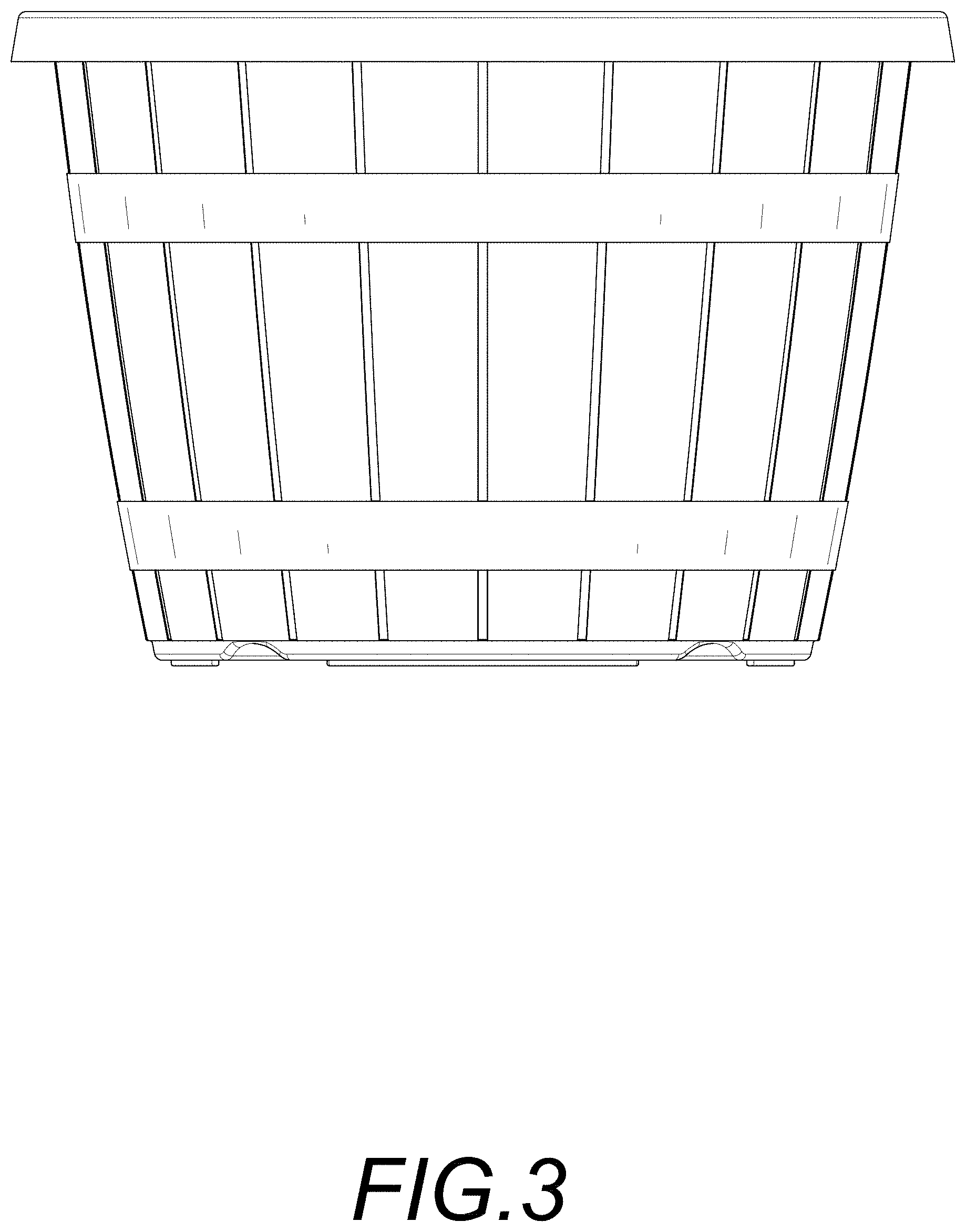Patent USD1001004 Figure 3 – Plant pot