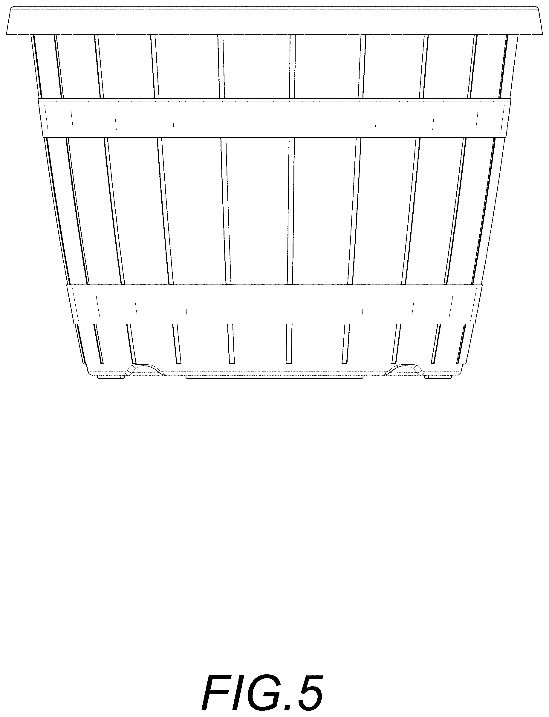 Patent USD1001004 Figure 5 – Plant pot