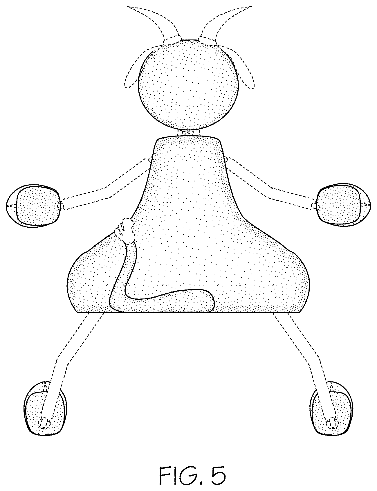 Patent USD1001005 Figure 5 – Poseable animal figurine